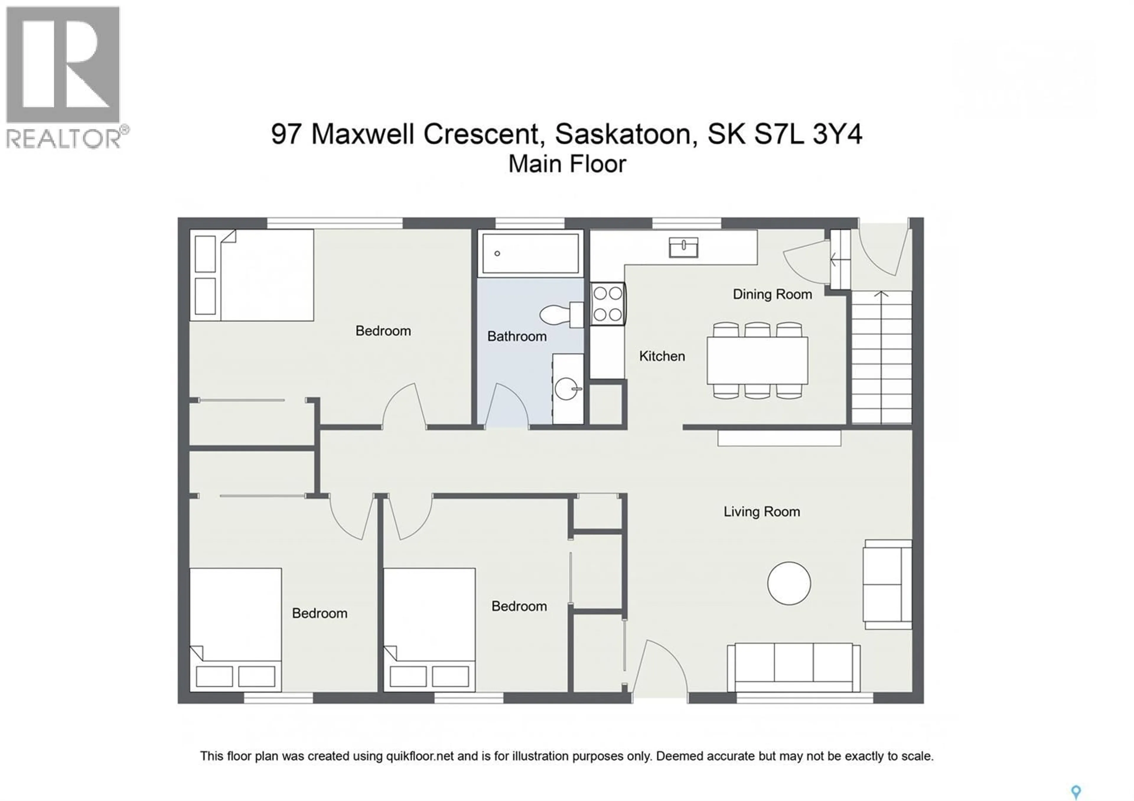 Floor plan for 97 MAXWELL CRESCENT, Saskatoon Saskatchewan S7L3Y4