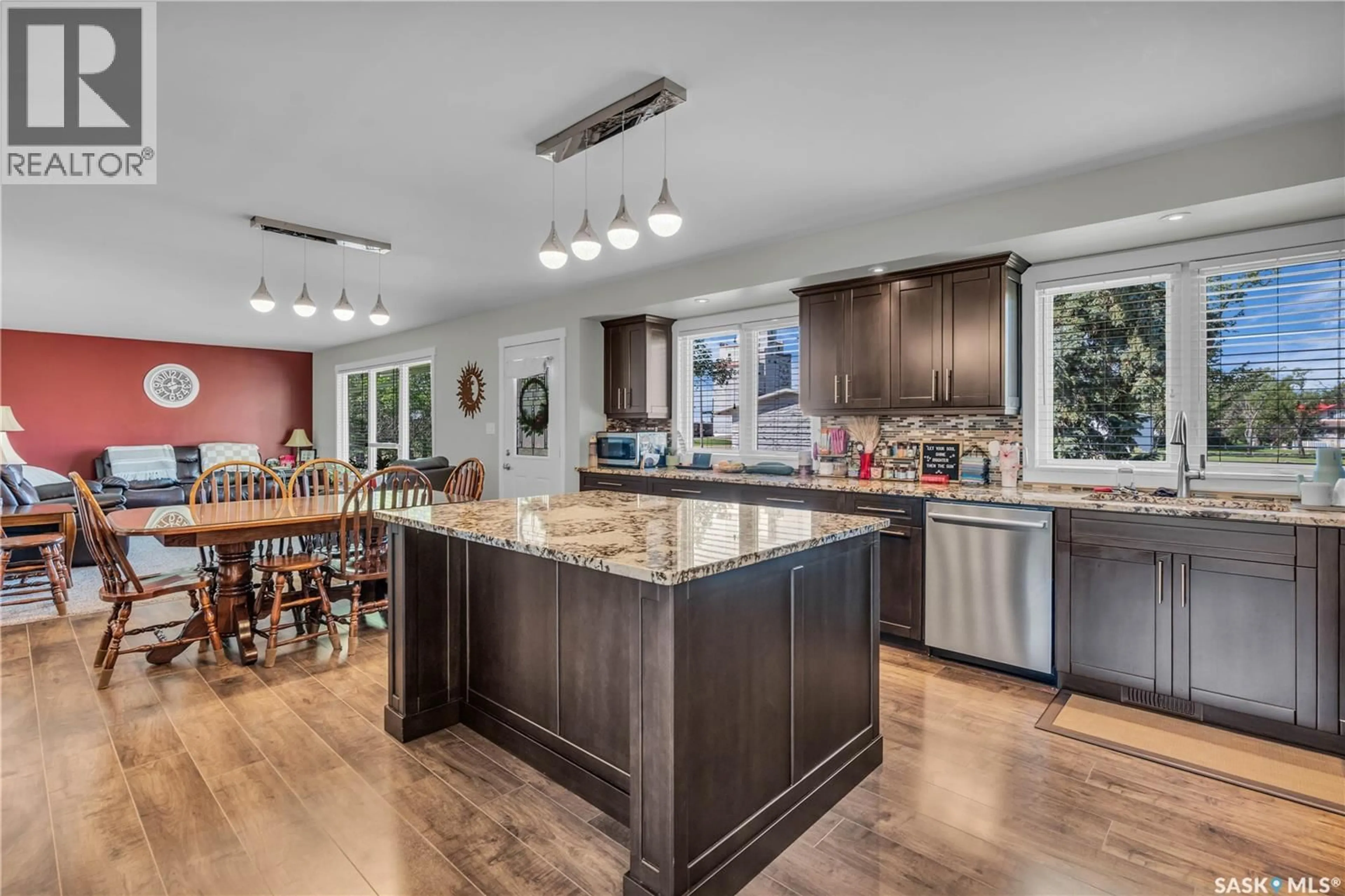 Open concept kitchen, ceramic/tile floor for 103 1ST STREET, Limerick Saskatchewan S0H2P0