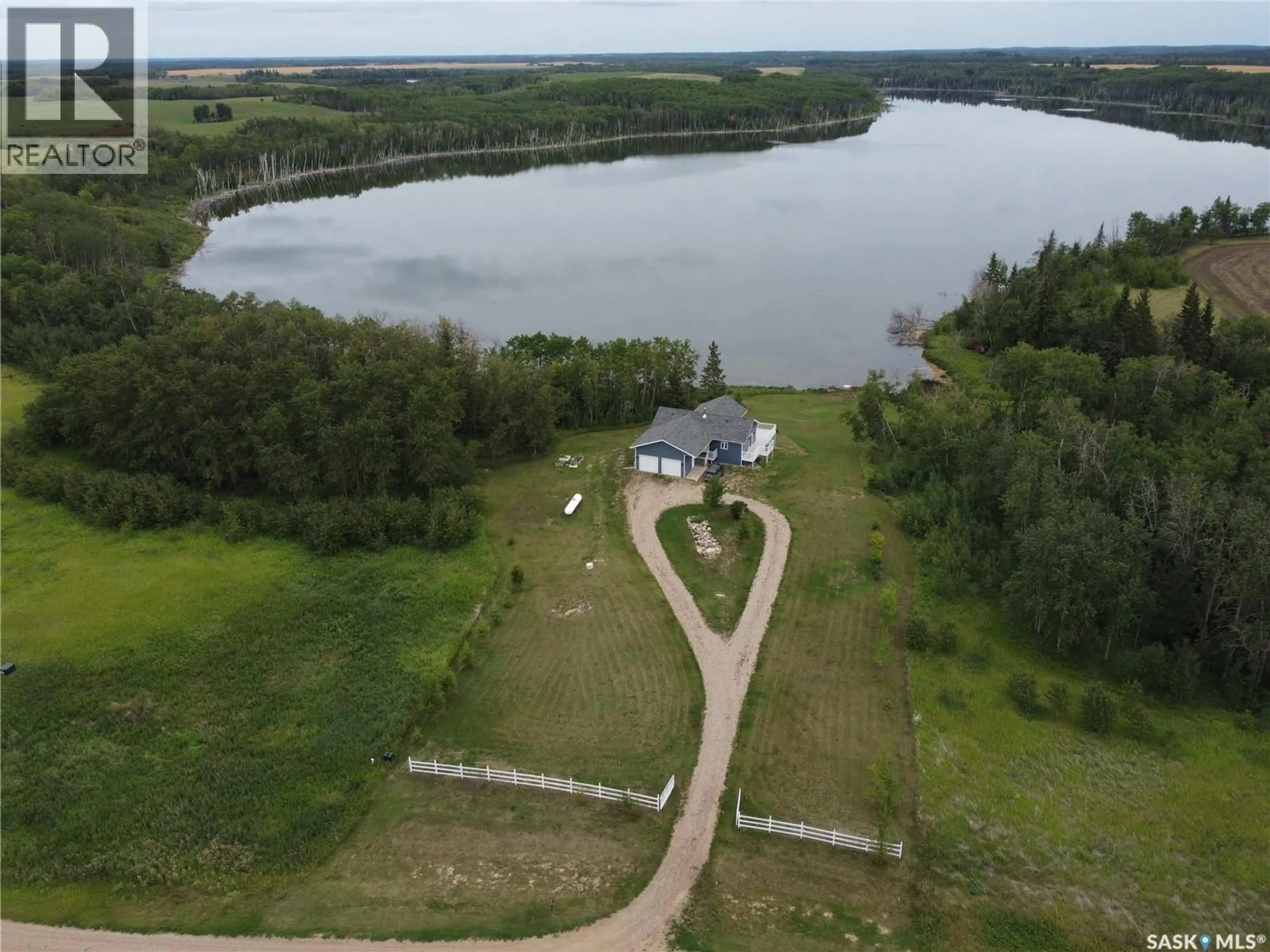 A pic from outside/outdoor area/front of a property/back of a property/a pic from drone, water/lake/river/ocean view for 14 CRESCENT BAY ROAD, Canwood Rm No. 494 Saskatchewan S0J0K0