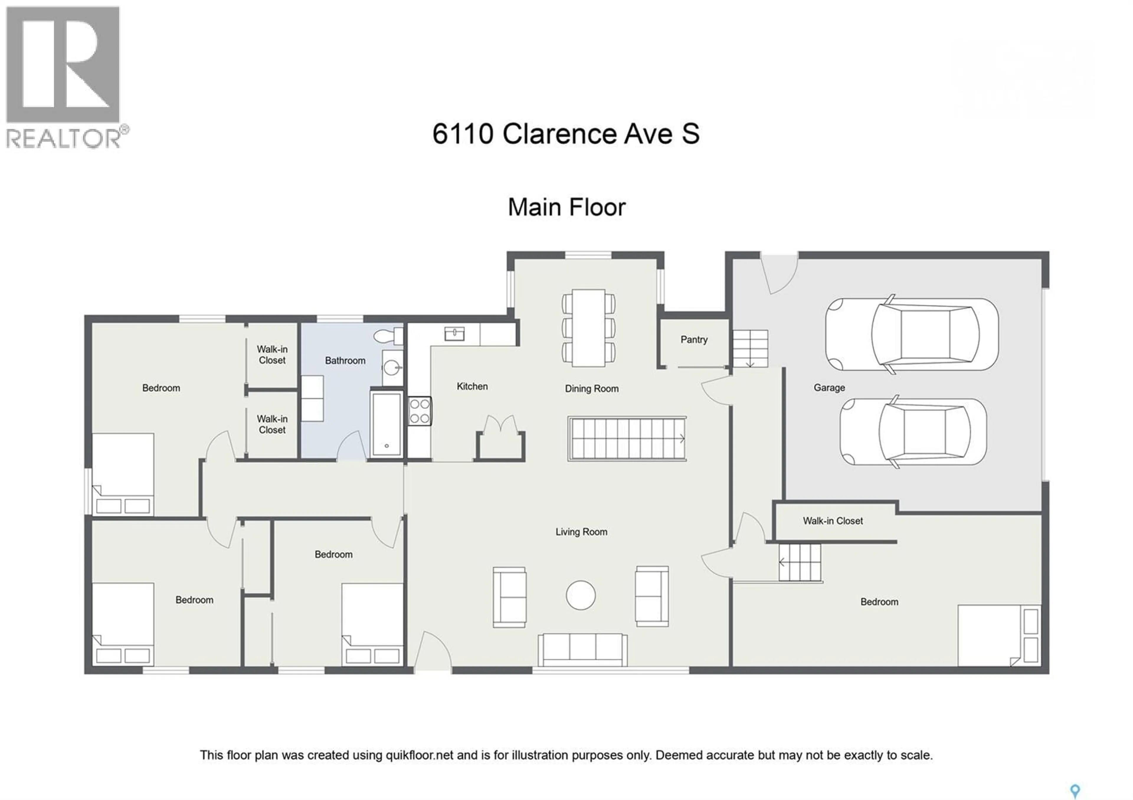 Floor plan for 6110 CLARENCE AVENUE, Corman Park Rm No. 344 Saskatchewan S7M0A5