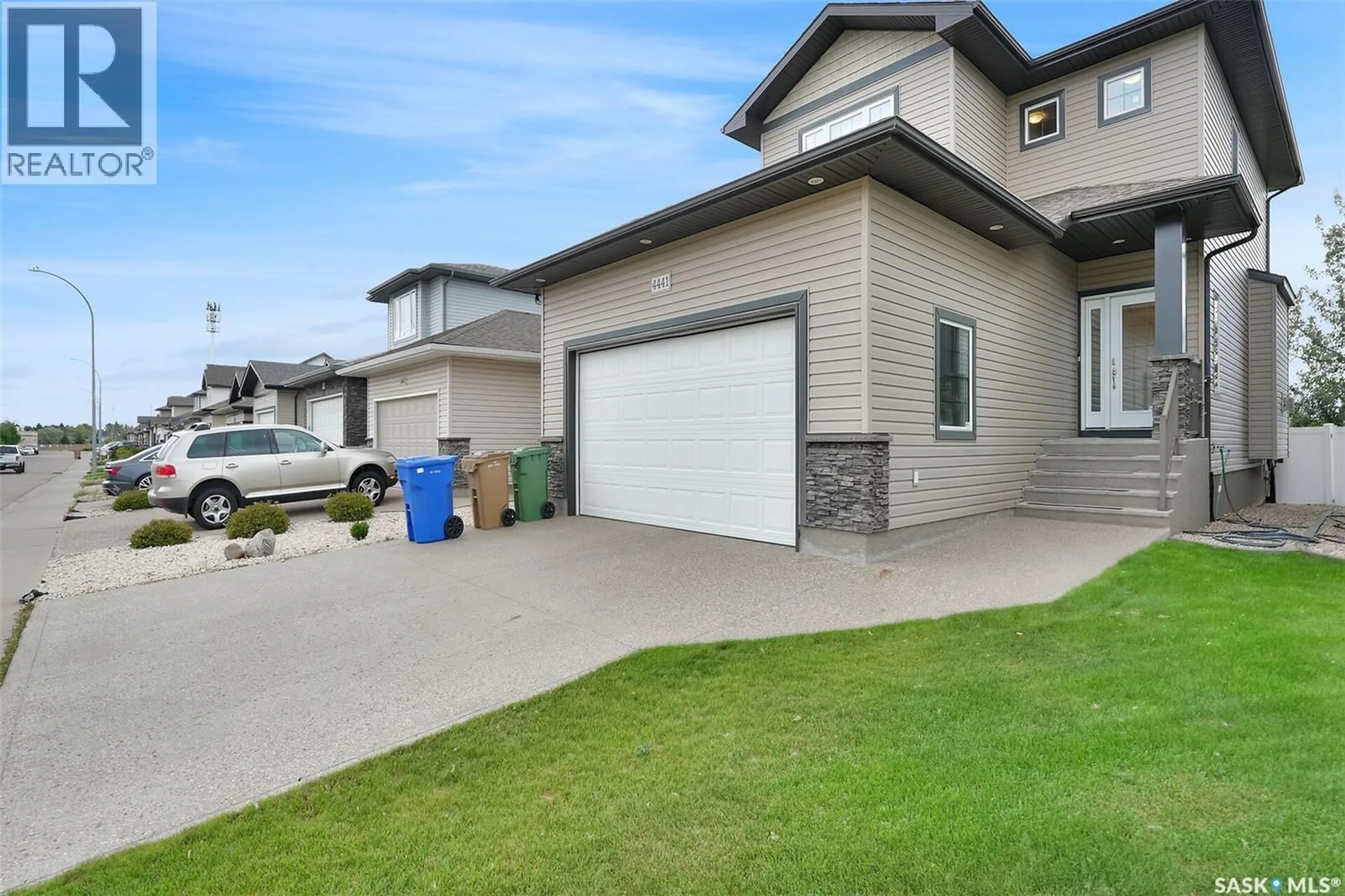 Home with vinyl exterior material, street for 4441 PADWICK ROAD, Regina Saskatchewan S4W0C2