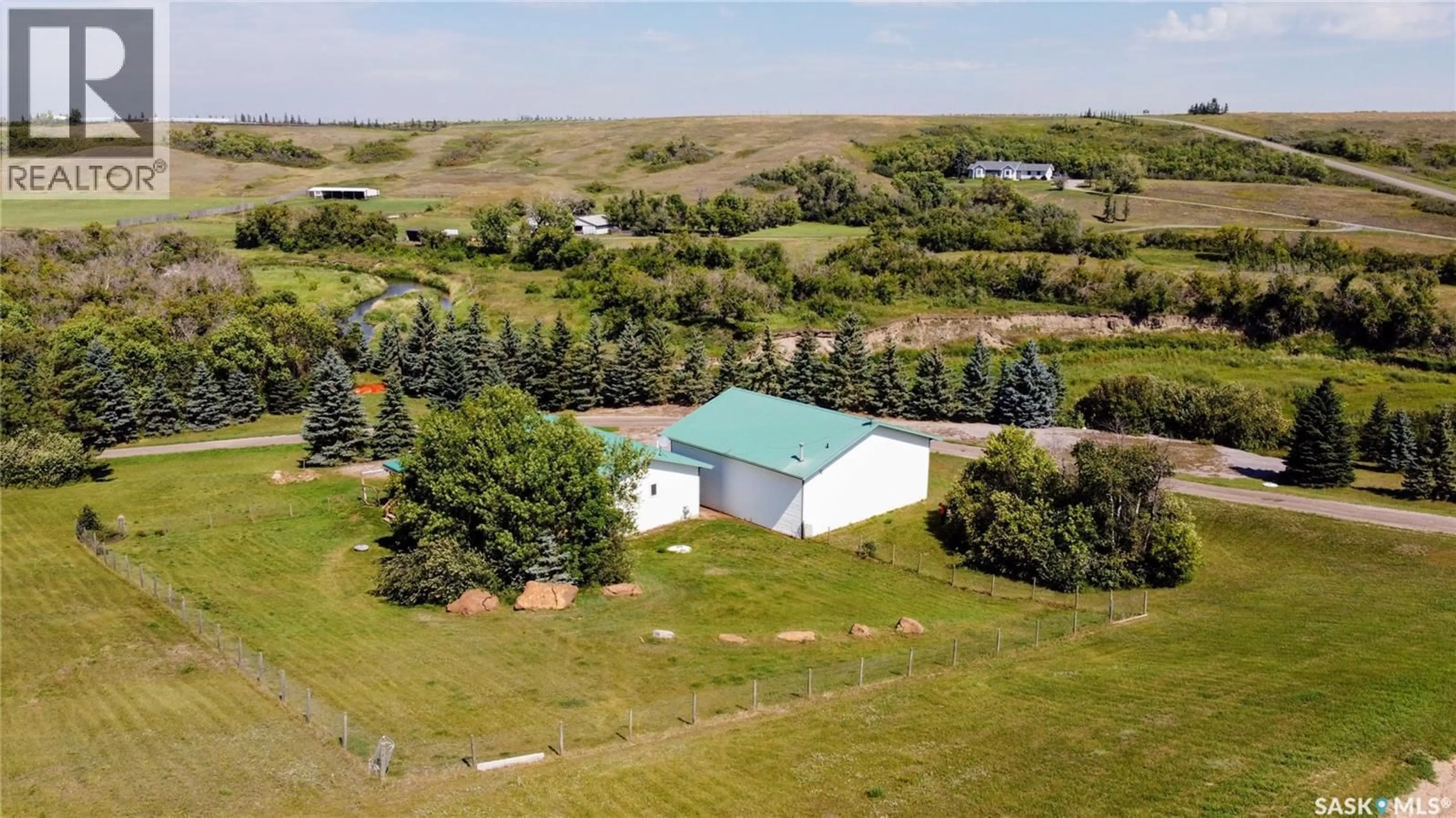 A pic from outside/outdoor area/front of a property/back of a property/a pic from drone, building for VALLEY PINES, Lumsden Rm No. 189 Saskatchewan S0G3C0