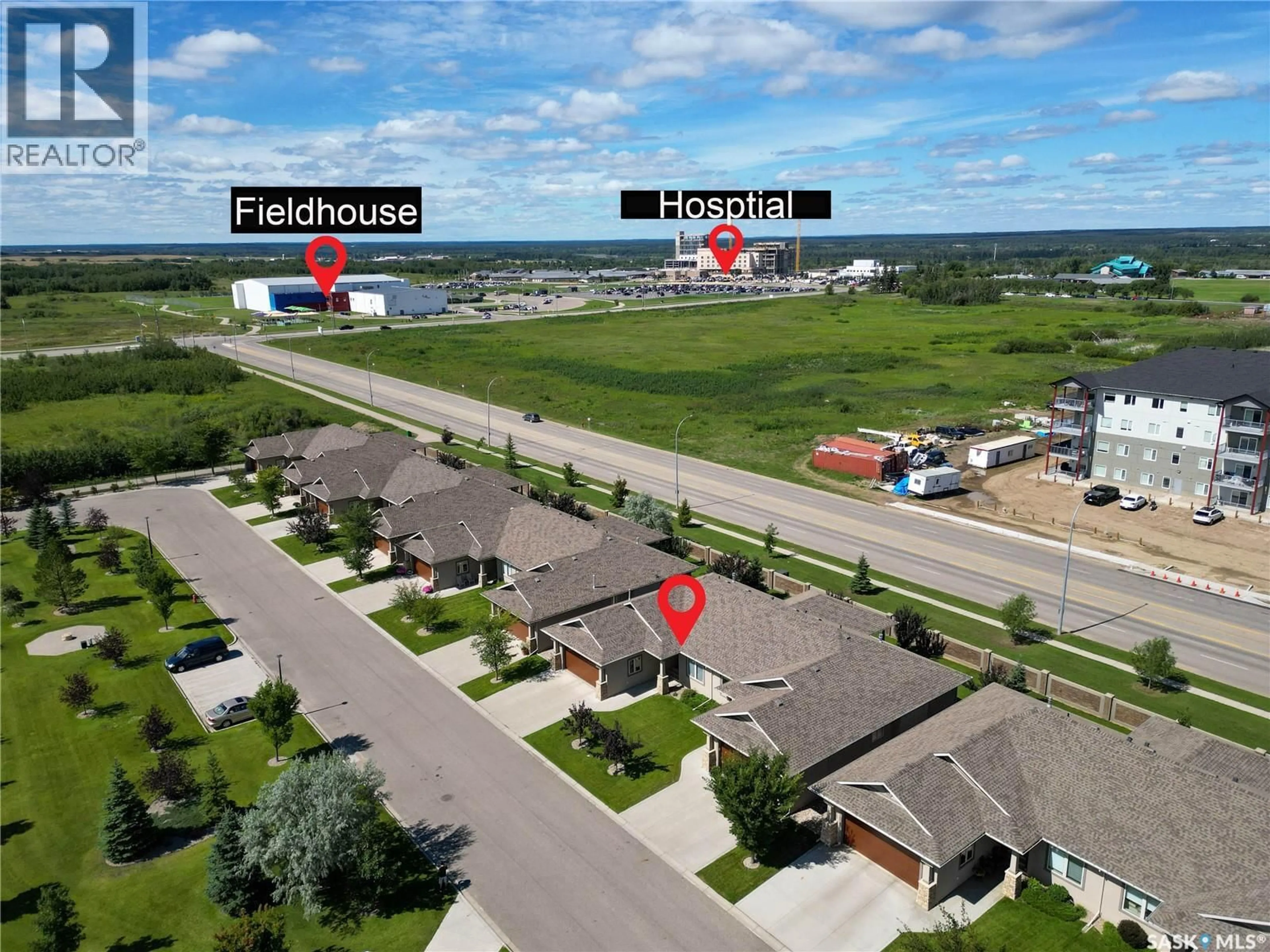 A pic from outside/outdoor area/front of a property/back of a property/a pic from drone, street for 20 - 2805 LAKEVIEW DRIVE, Prince Albert Saskatchewan S6W0A4