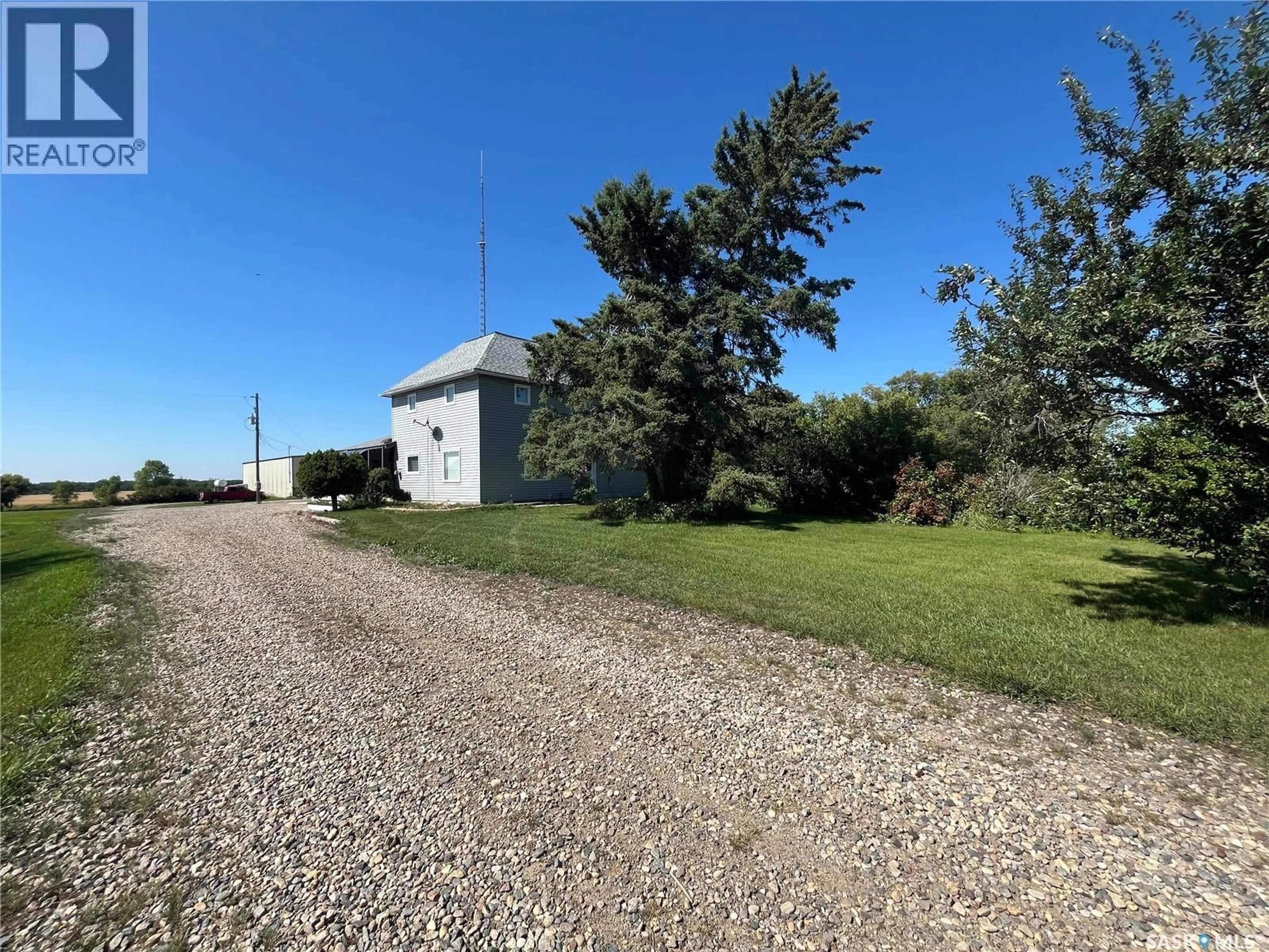 A pic from outside/outdoor area/front of a property/back of a property/a pic from drone, street for FOWELL ACREAGE, Rocanville Rm No. 151 Saskatchewan S0A3L0