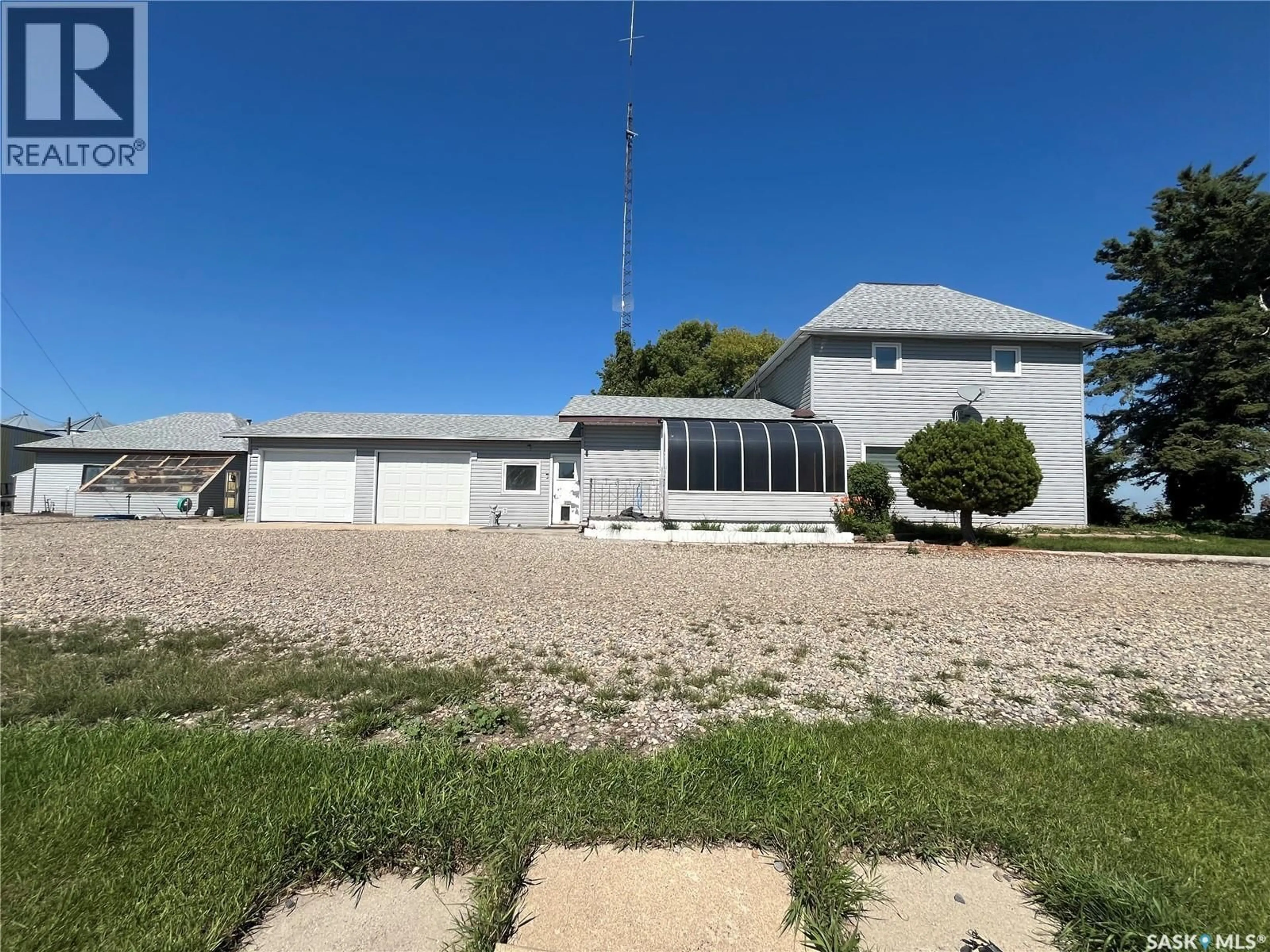 A pic from outside/outdoor area/front of a property/back of a property/a pic from drone, street for FOWELL ACREAGE, Rocanville Rm No. 151 Saskatchewan S0A3L0