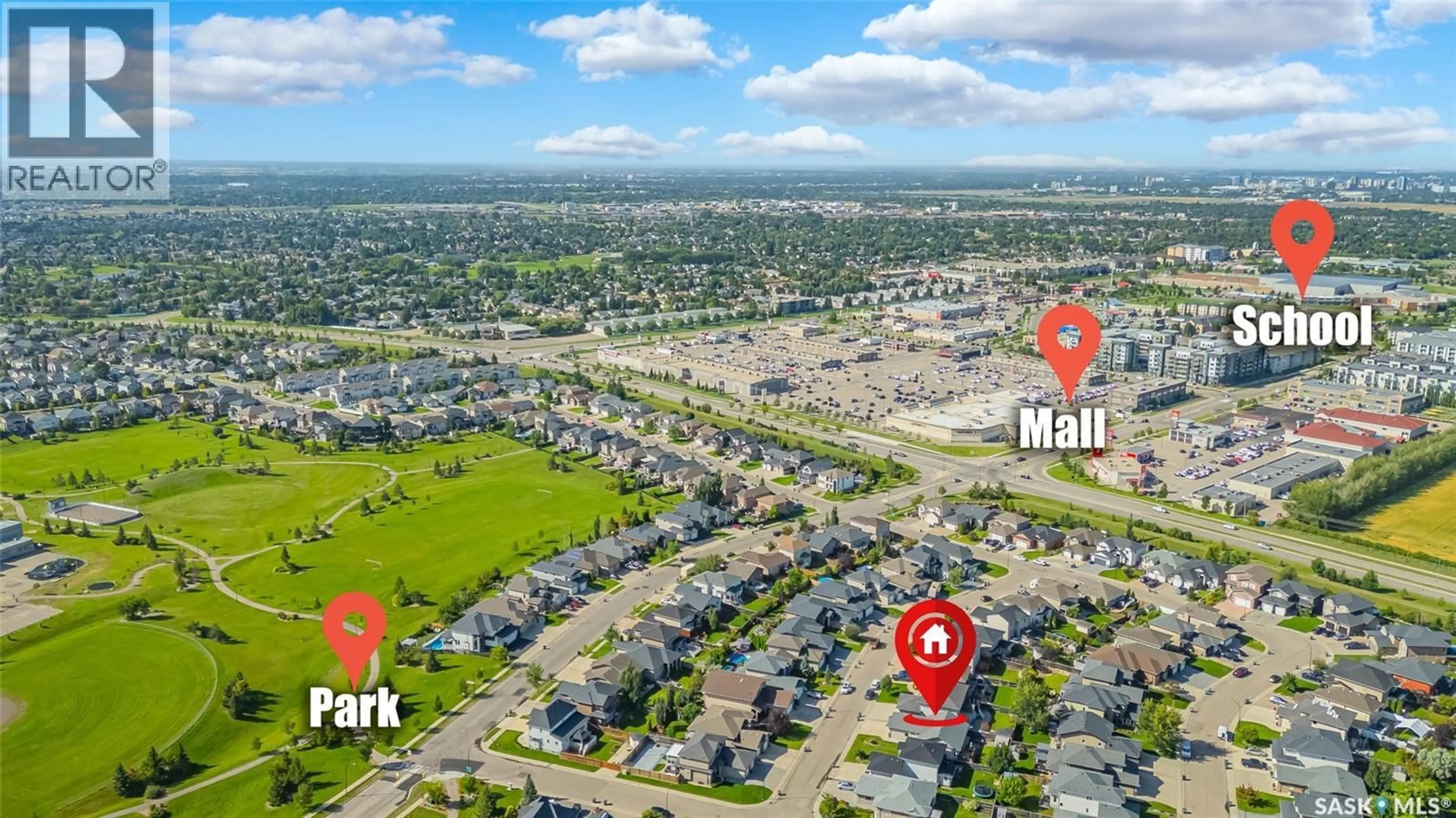 A pic from outside/outdoor area/front of a property/back of a property/a pic from drone, street for 235 WATERS LANE, Saskatoon Saskatchewan S7W0A6