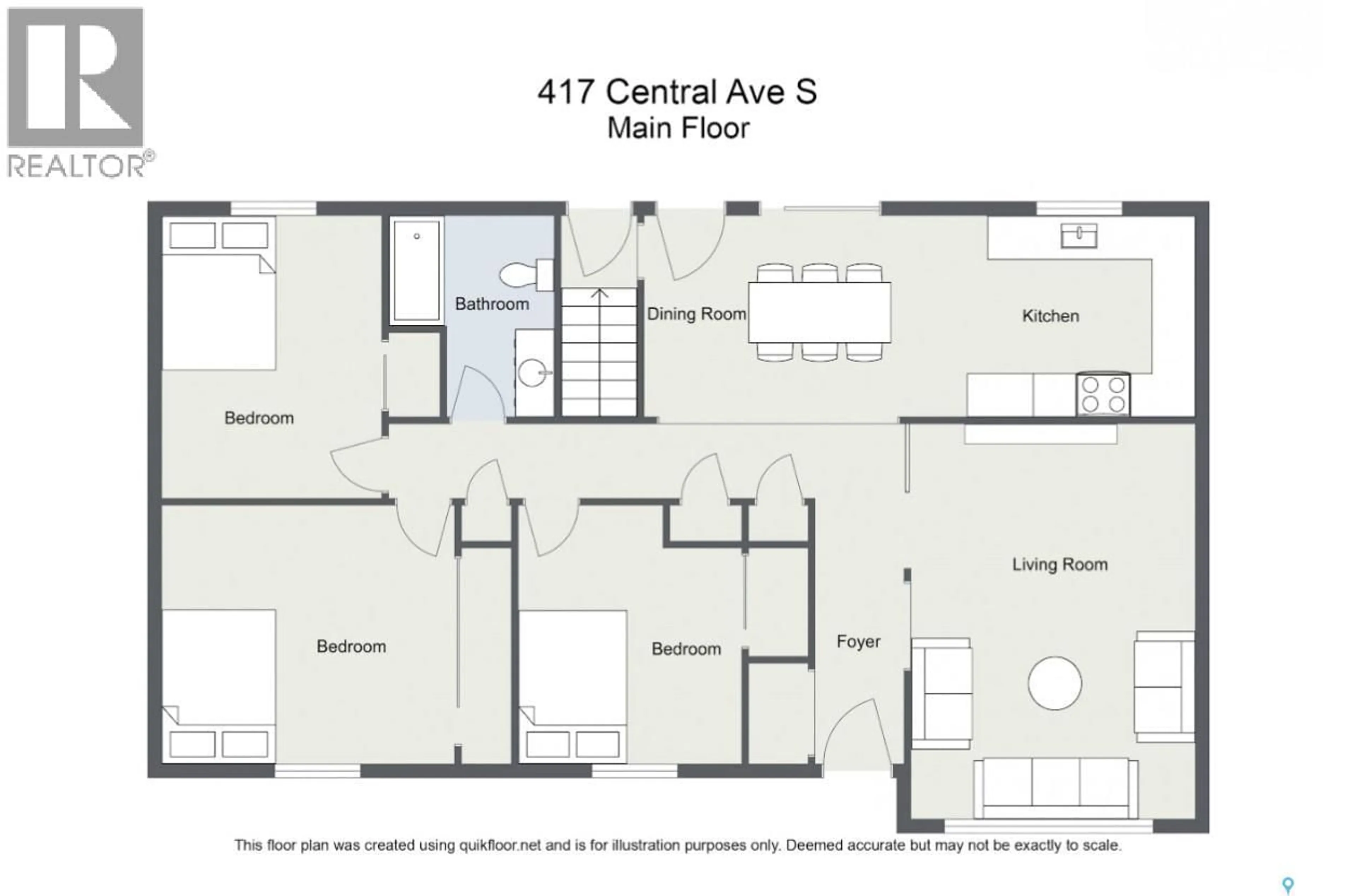 Floor plan for 417 CENTRAL AVENUE, Swift Current Saskatchewan S9H3G5