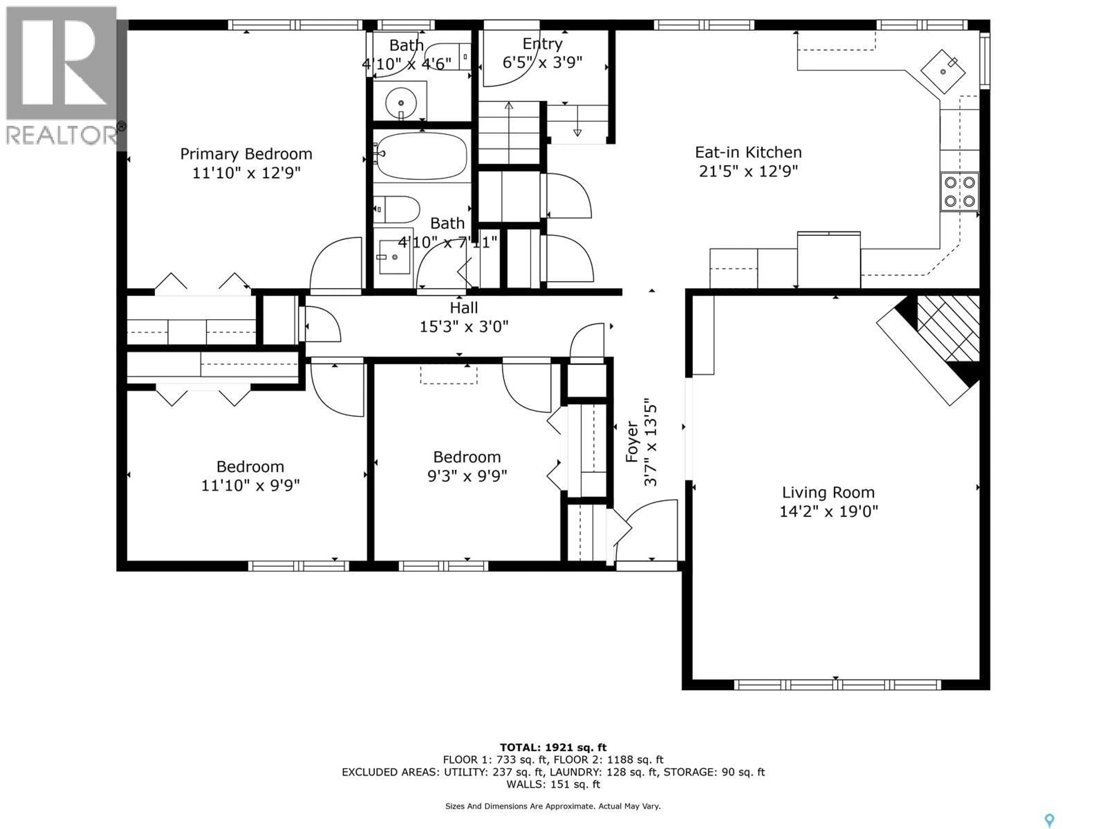 Floor plan for 122 COMPTON ROAD, Regina Saskatchewan S4S2Y3