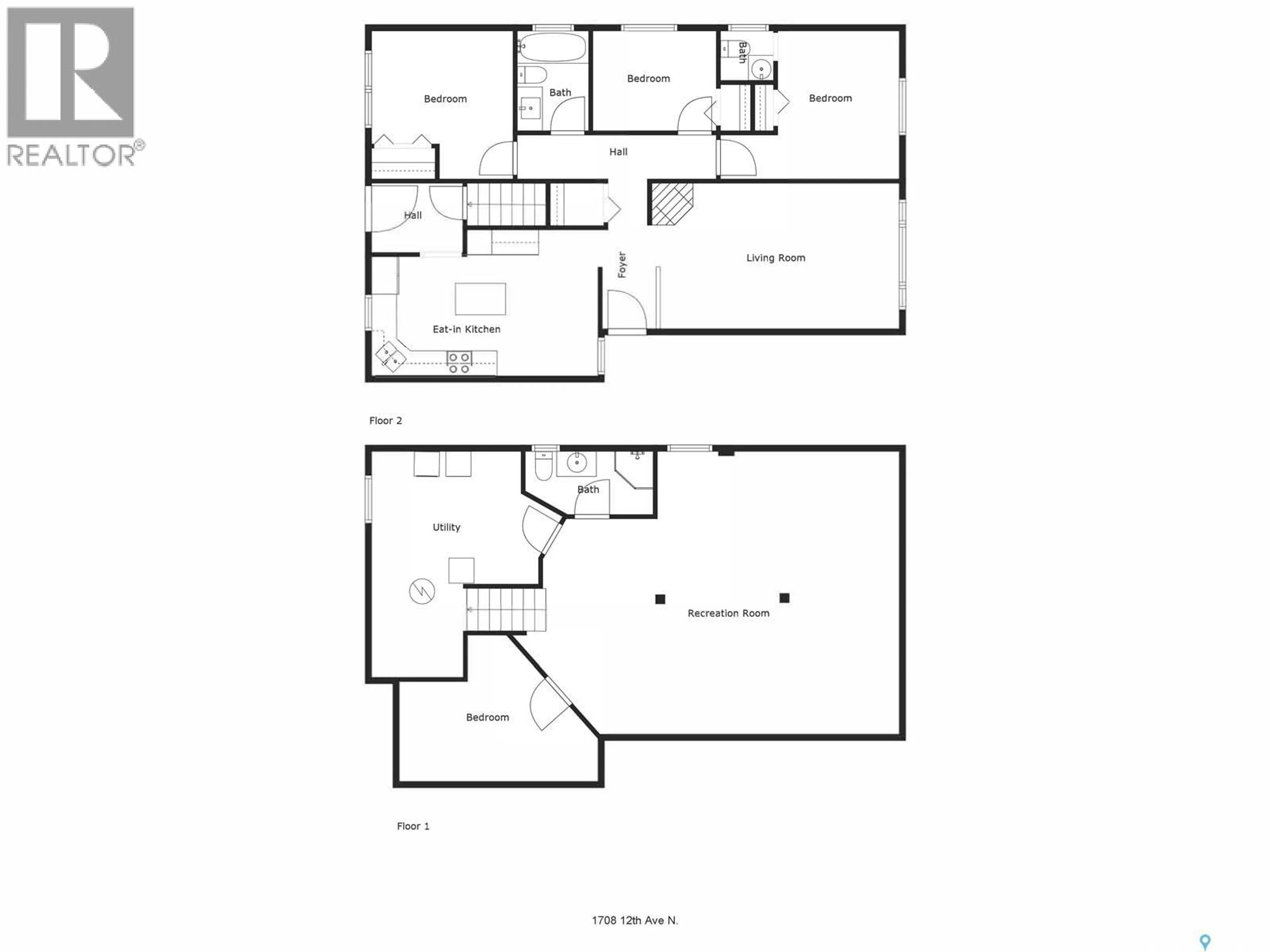 Floor plan for 1708 12TH AVENUE, Regina Saskatchewan S4R6Y6