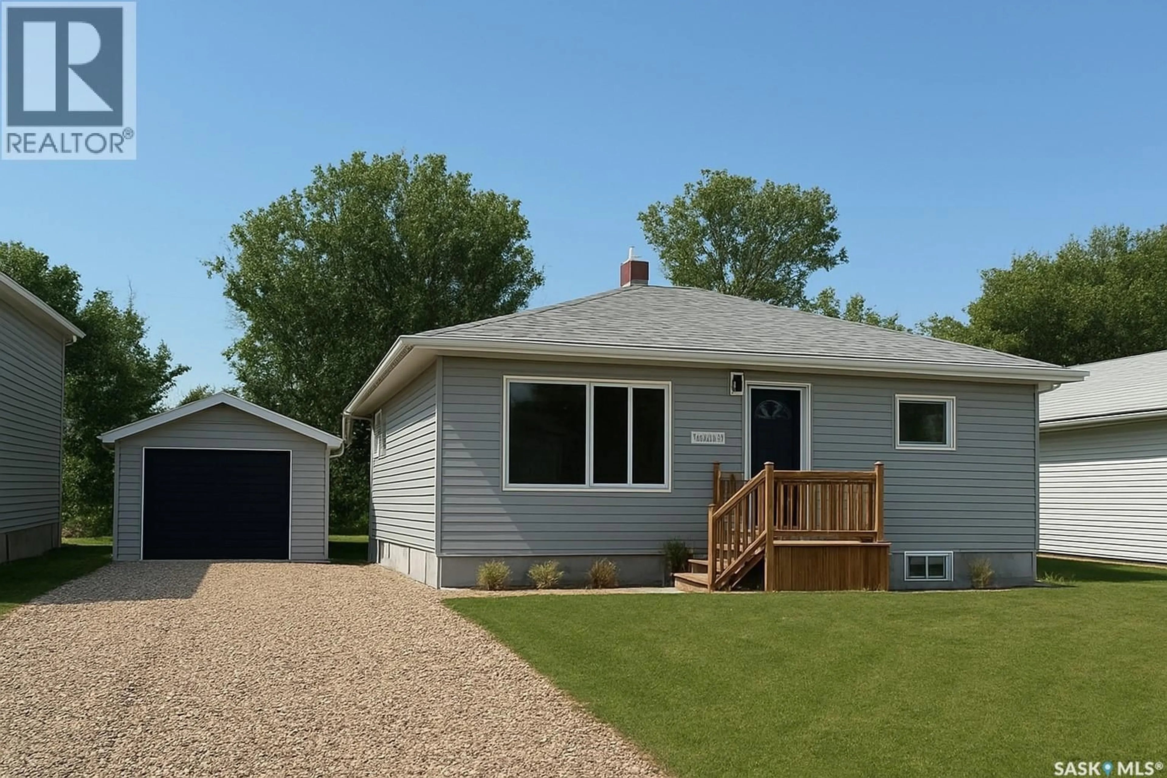 Home with vinyl exterior material, street for 223 EISENHOWER STREET, Midale Saskatchewan S0C1S0