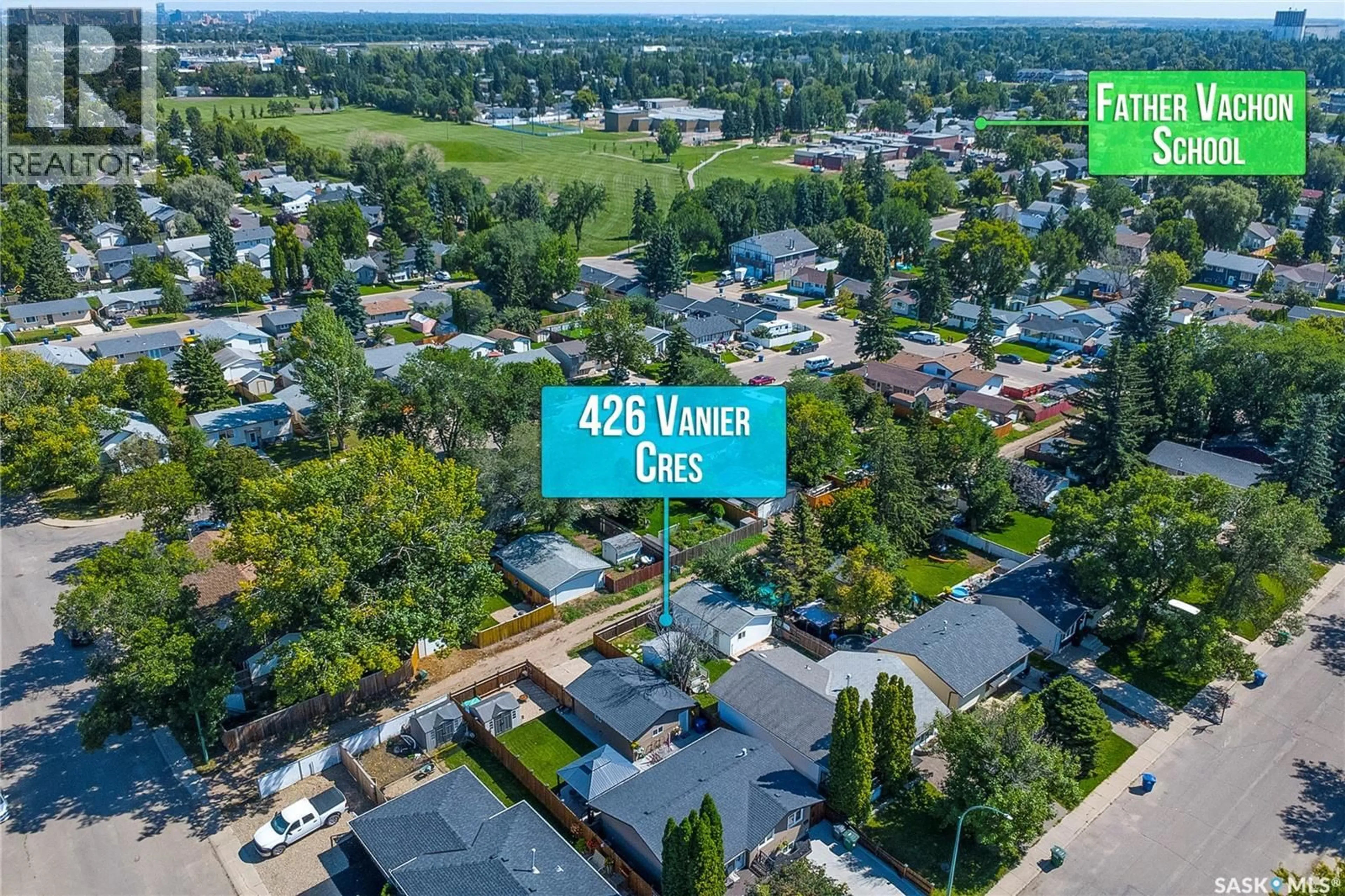 A pic from outside/outdoor area/front of a property/back of a property/a pic from drone, unknown for 426 VANIER CRESCENT, Saskatoon Saskatchewan S7L5J1