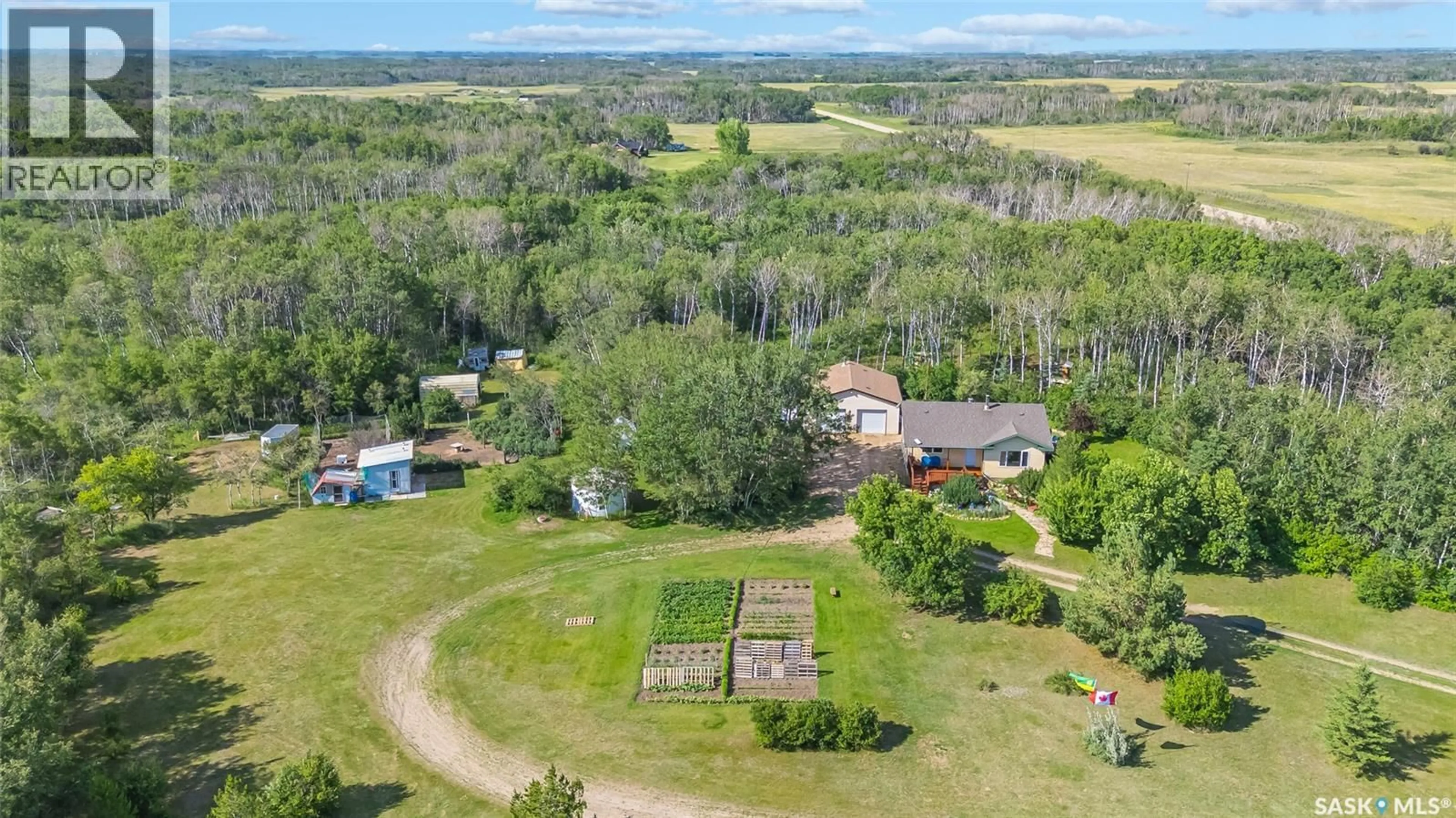 A pic from outside/outdoor area/front of a property/back of a property/a pic from drone, unknown for NORTON ACREAGE, Asquith Saskatchewan S0K1V0