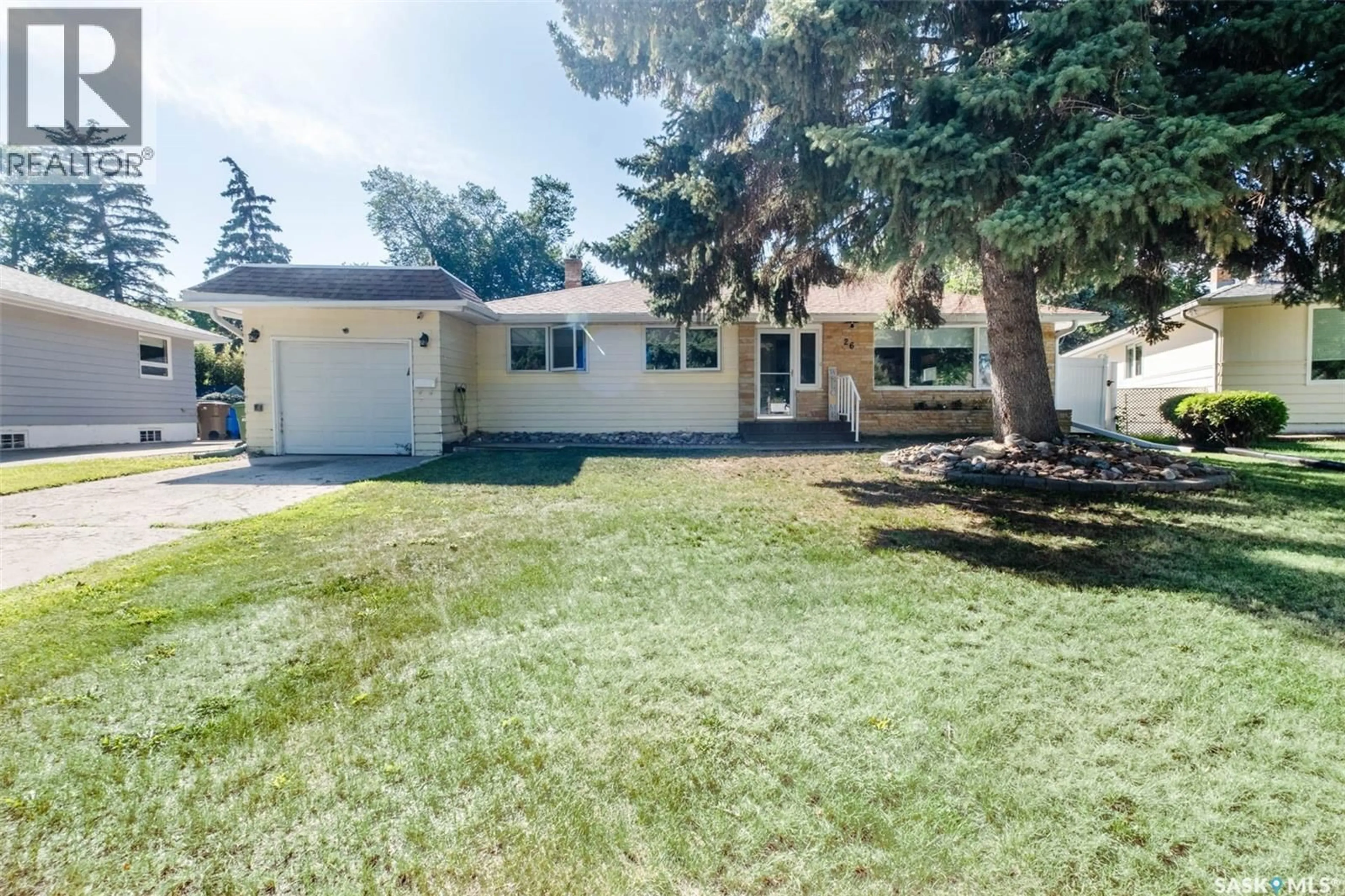 Home with vinyl exterior material, street for 26 LAMONT CRESCENT, Regina Saskatchewan S4S4A4