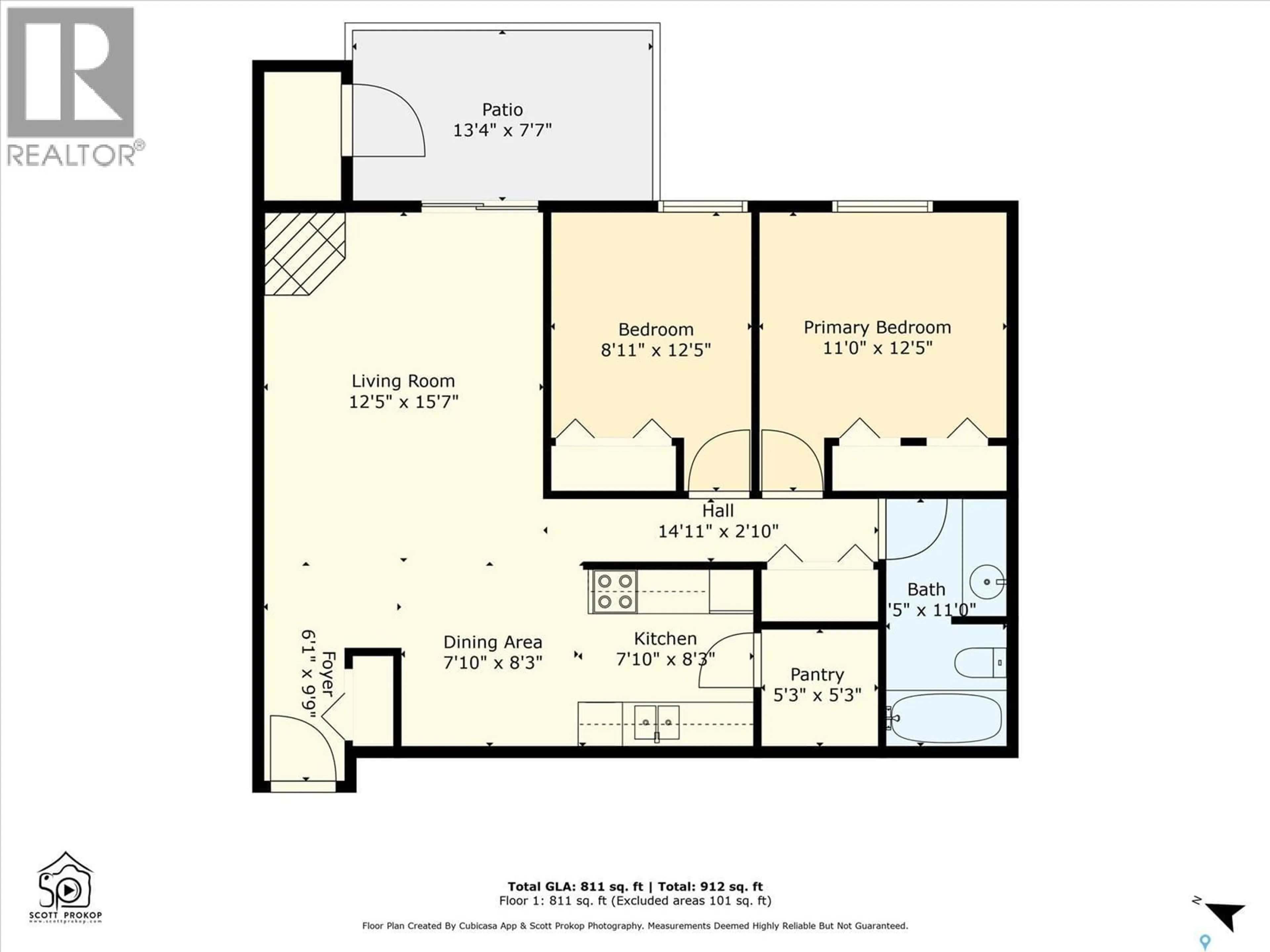 Floor plan for 102c - 1121 MCKERCHER DRIVE, Saskatoon Saskatchewan S7H5B8