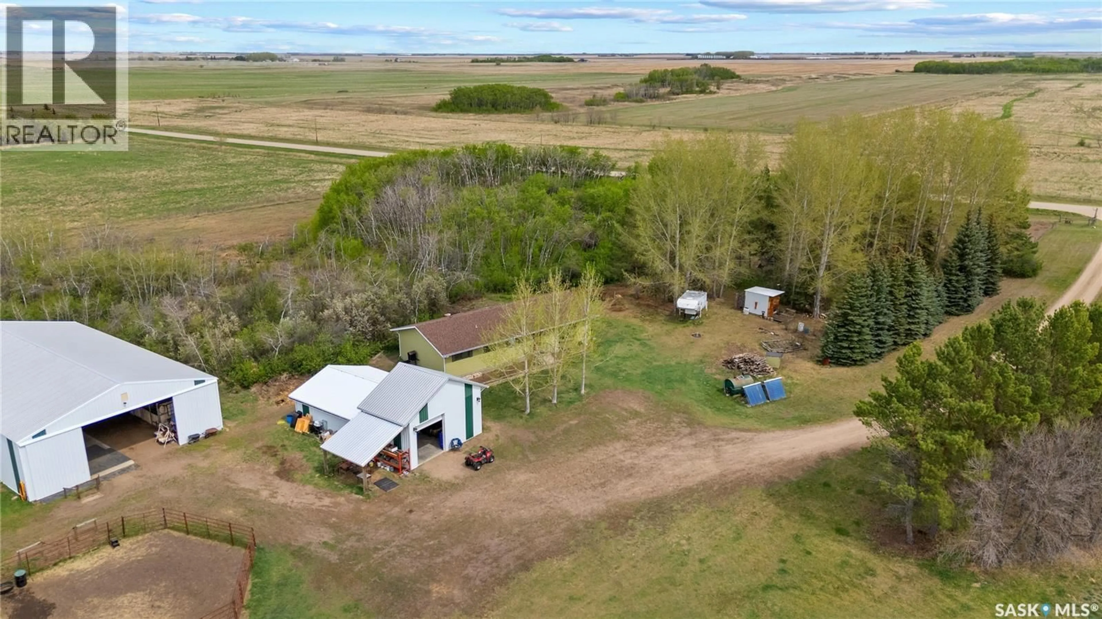 A pic from outside/outdoor area/front of a property/back of a property/a pic from drone, water/lake/river/ocean view for Vanscoy - 120 ACRES RM, Vanscoy Rm No. 345 Saskatchewan S0L3J0