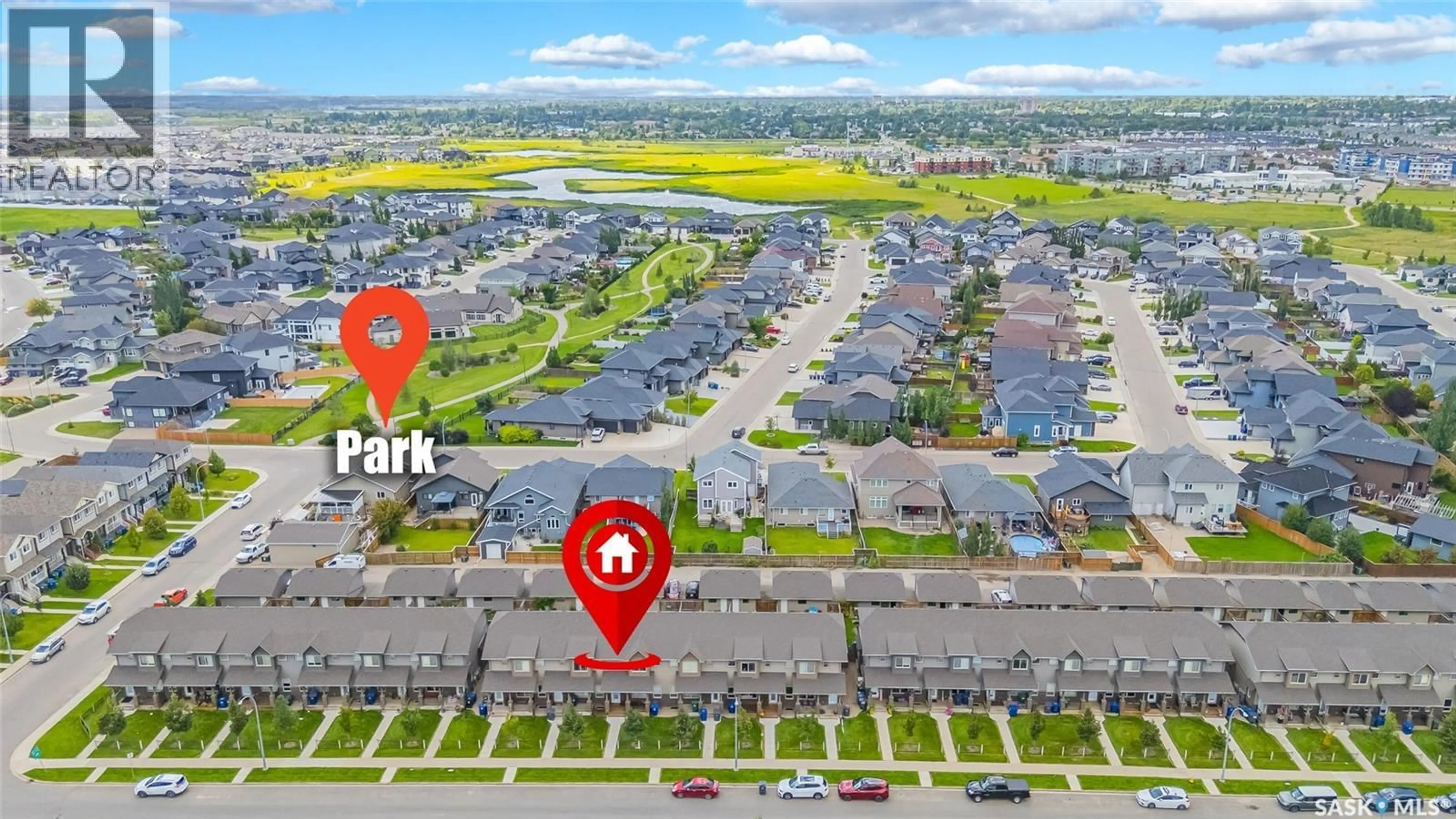 A pic from outside/outdoor area/front of a property/back of a property/a pic from drone, street for N - 156 ROSEWOOD GATE, Saskatoon Saskatchewan S7V0K9