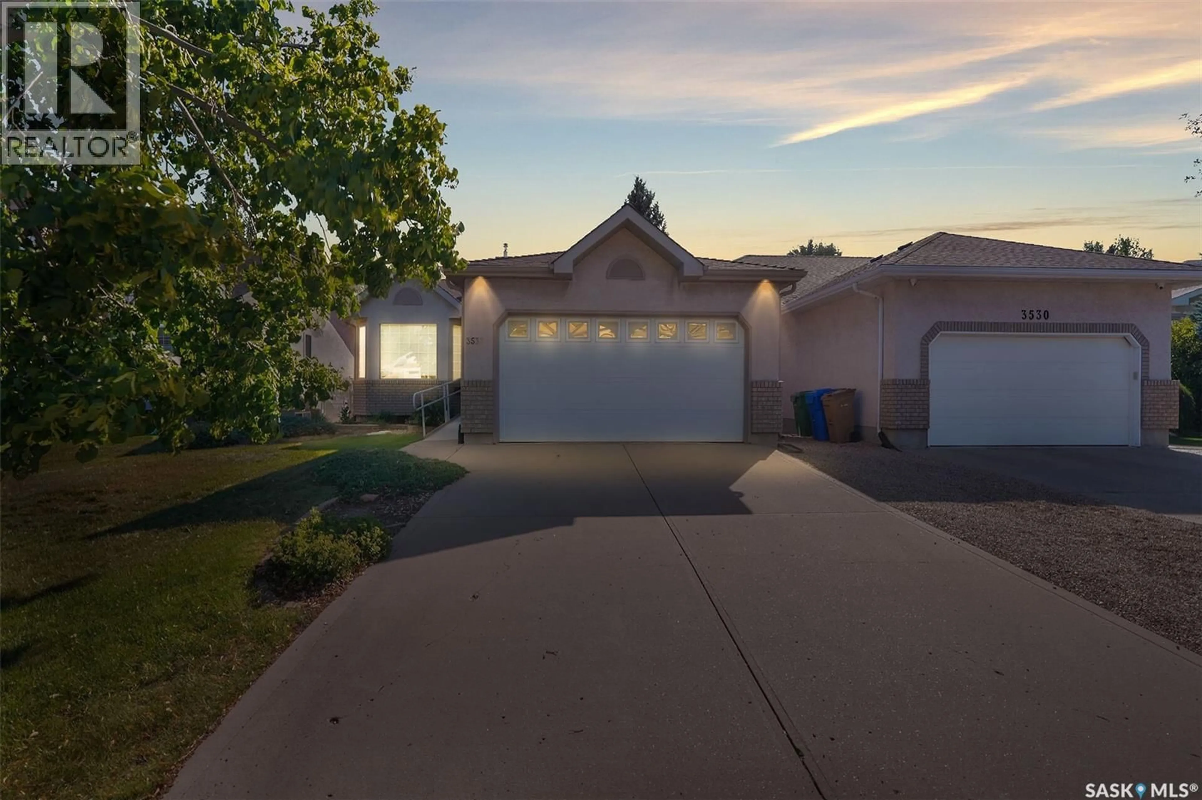 A pic from outside/outdoor area/front of a property/back of a property/a pic from drone, street for 3532 HAZEL GROVE DRIVE, Regina Saskatchewan S4V2S7