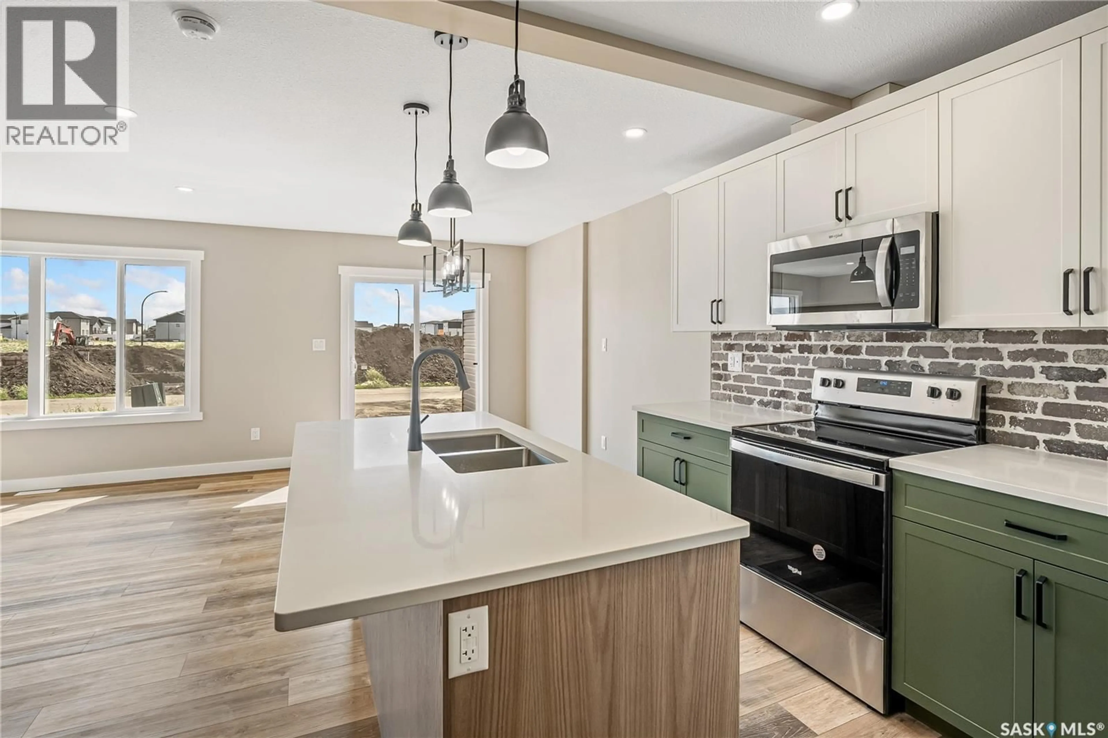 Open concept kitchen, ceramic/tile floor for 1729 MUSTARD STREET, Regina Saskatchewan S4Y0G1