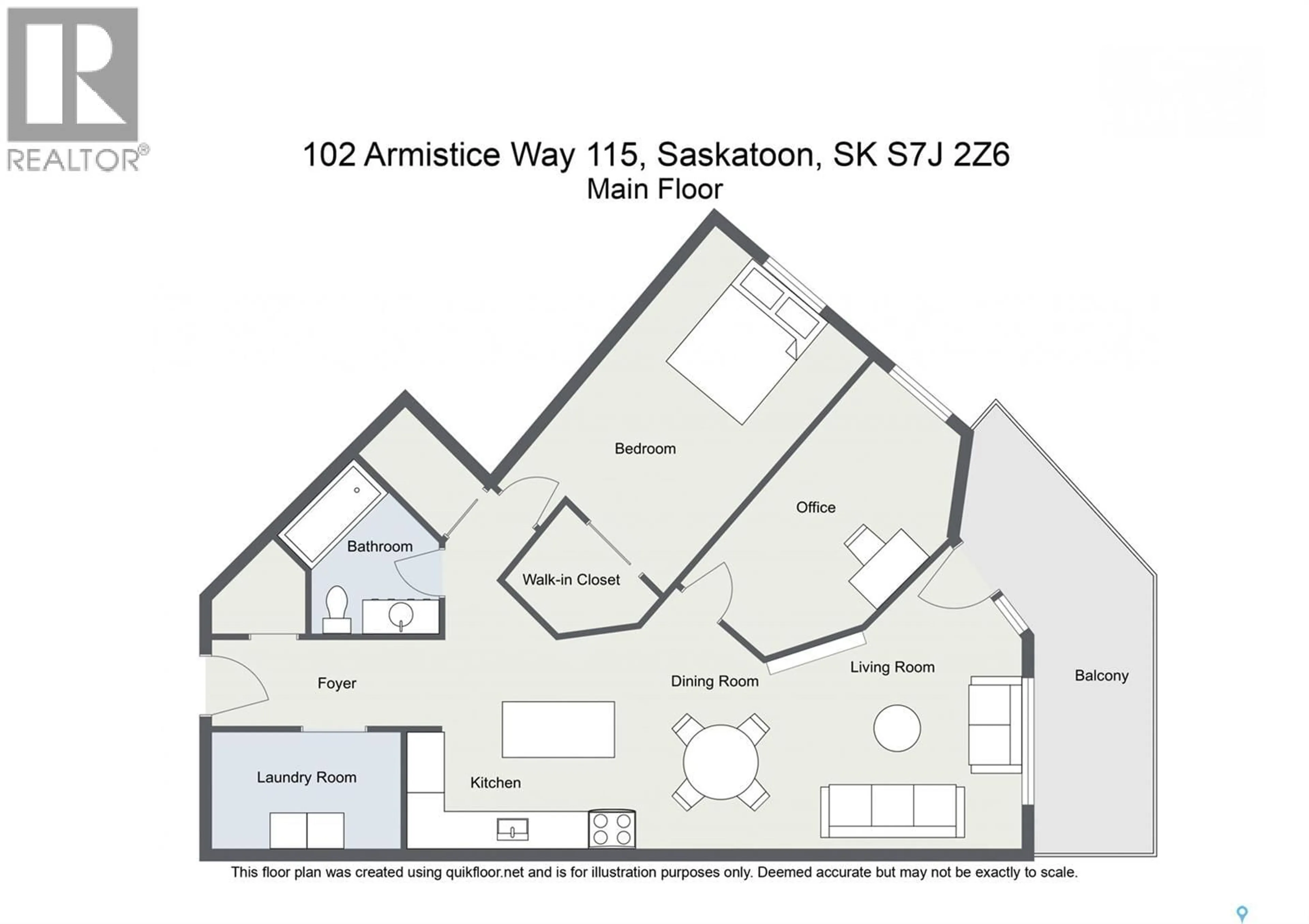 Floor plan for 115 102 ARMISTICE WAY, Saskatoon Saskatchewan S7J2Z6