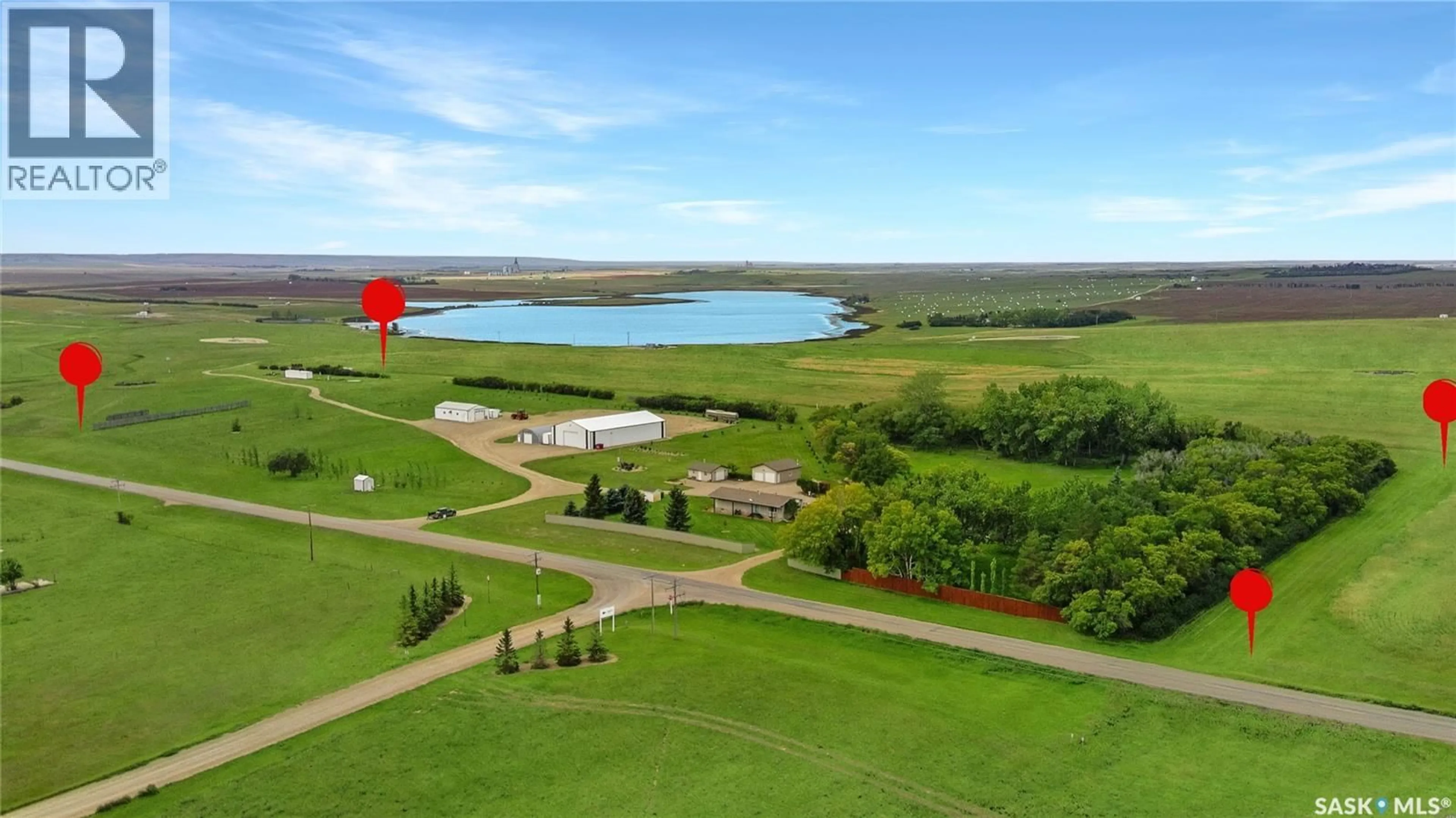 A pic from outside/outdoor area/front of a property/back of a property/a pic from drone, water/lake/river/ocean view for POTTER ACREAGE, Gull Lake Rm No. 139 Saskatchewan S0N1A0