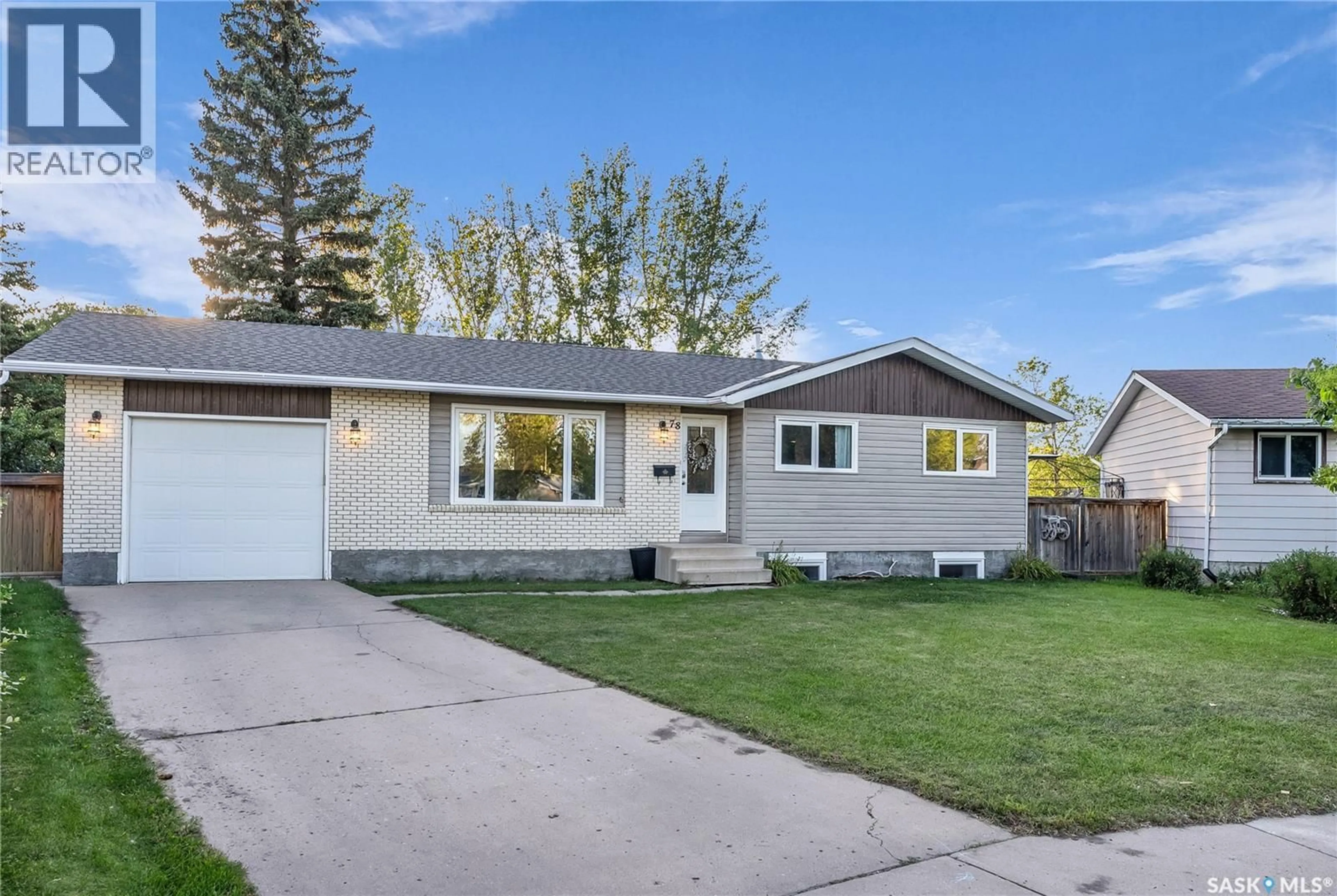 Home with vinyl exterior material, street for 78 PATTERSON CRESCENT, Saskatoon Saskatchewan S7L4Z9