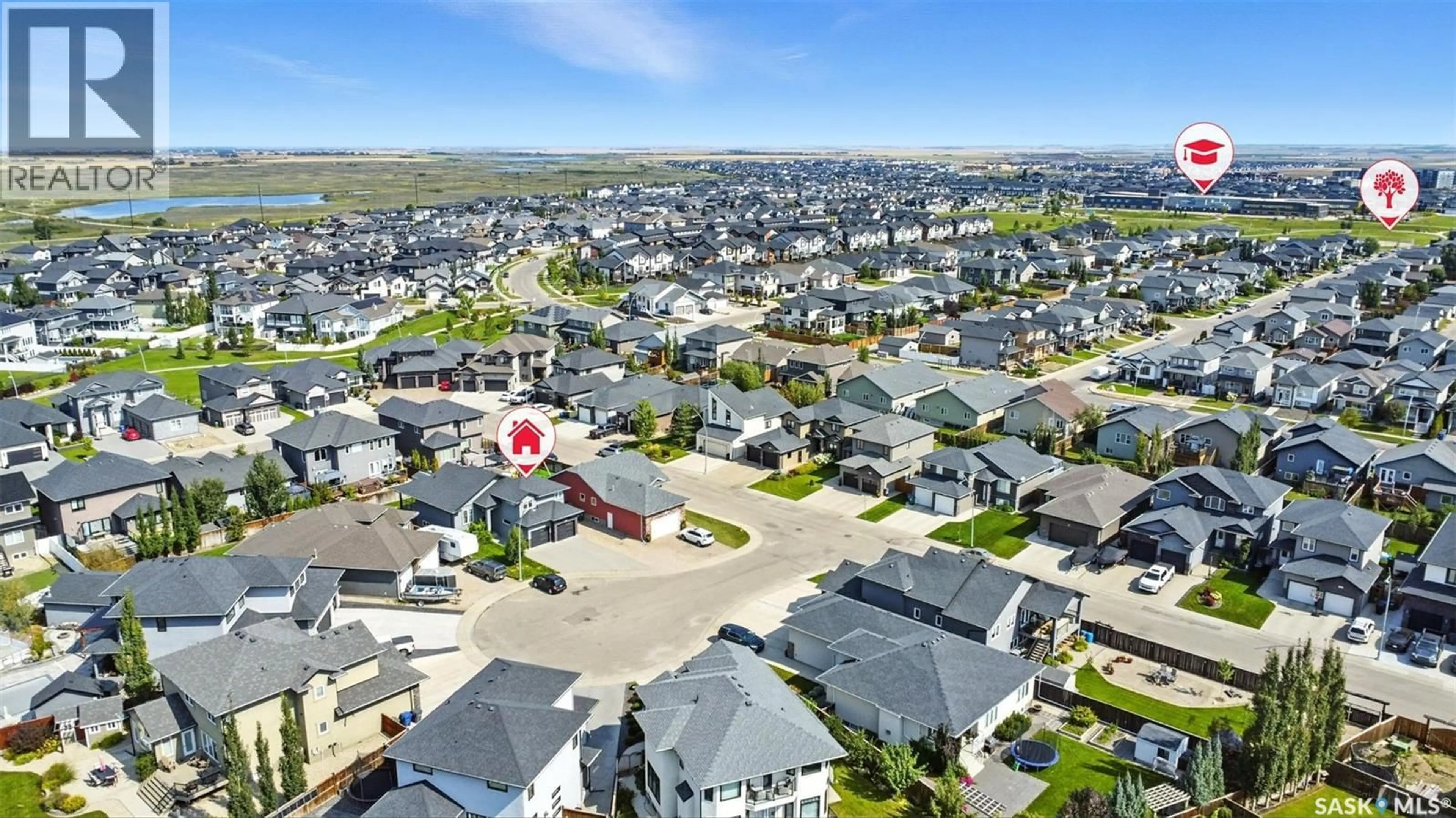 A pic from outside/outdoor area/front of a property/back of a property/a pic from drone, street for 206 ROY TERRACE, Saskatoon Saskatchewan S7W0L1