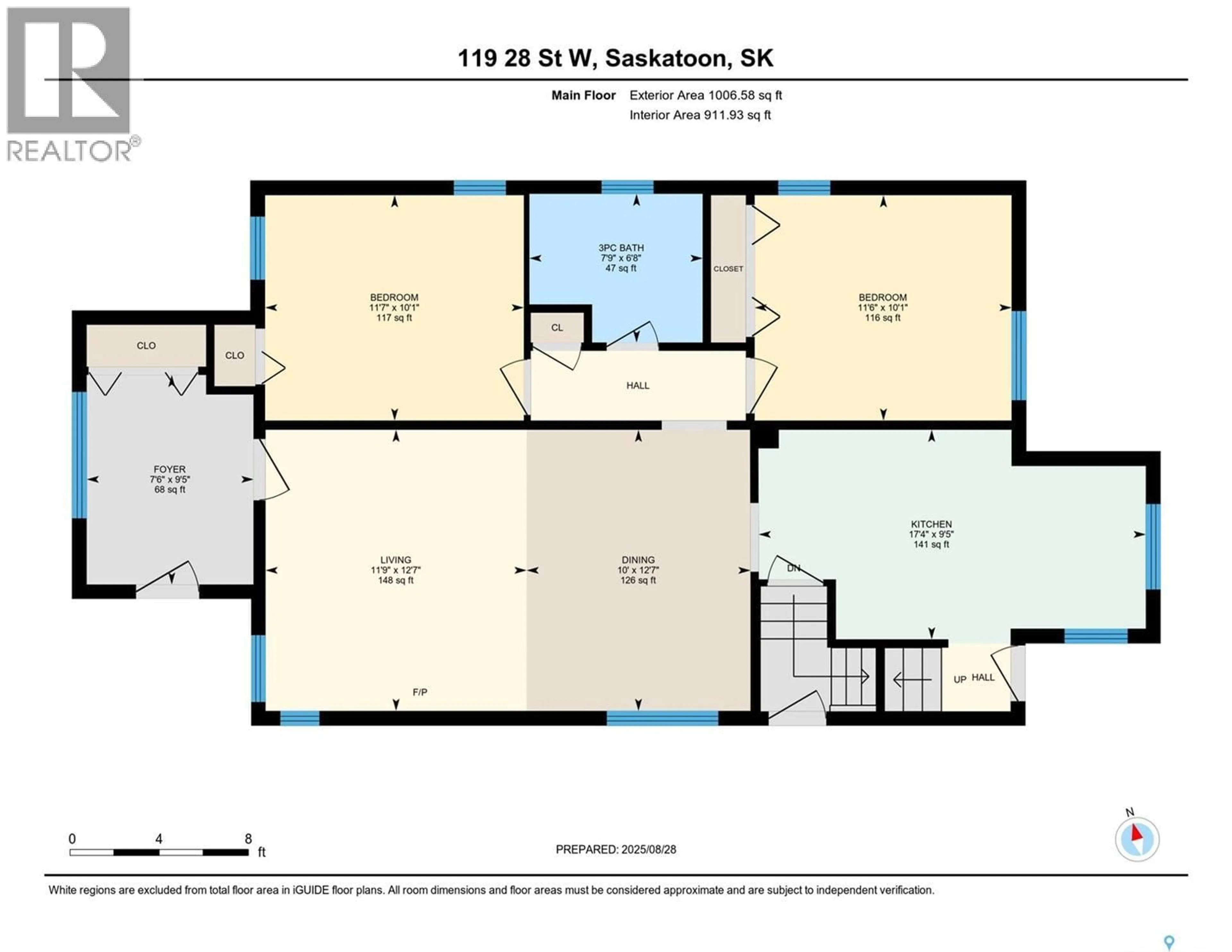Floor plan for 119 28TH STREET, Saskatoon Saskatchewan S7L0K1