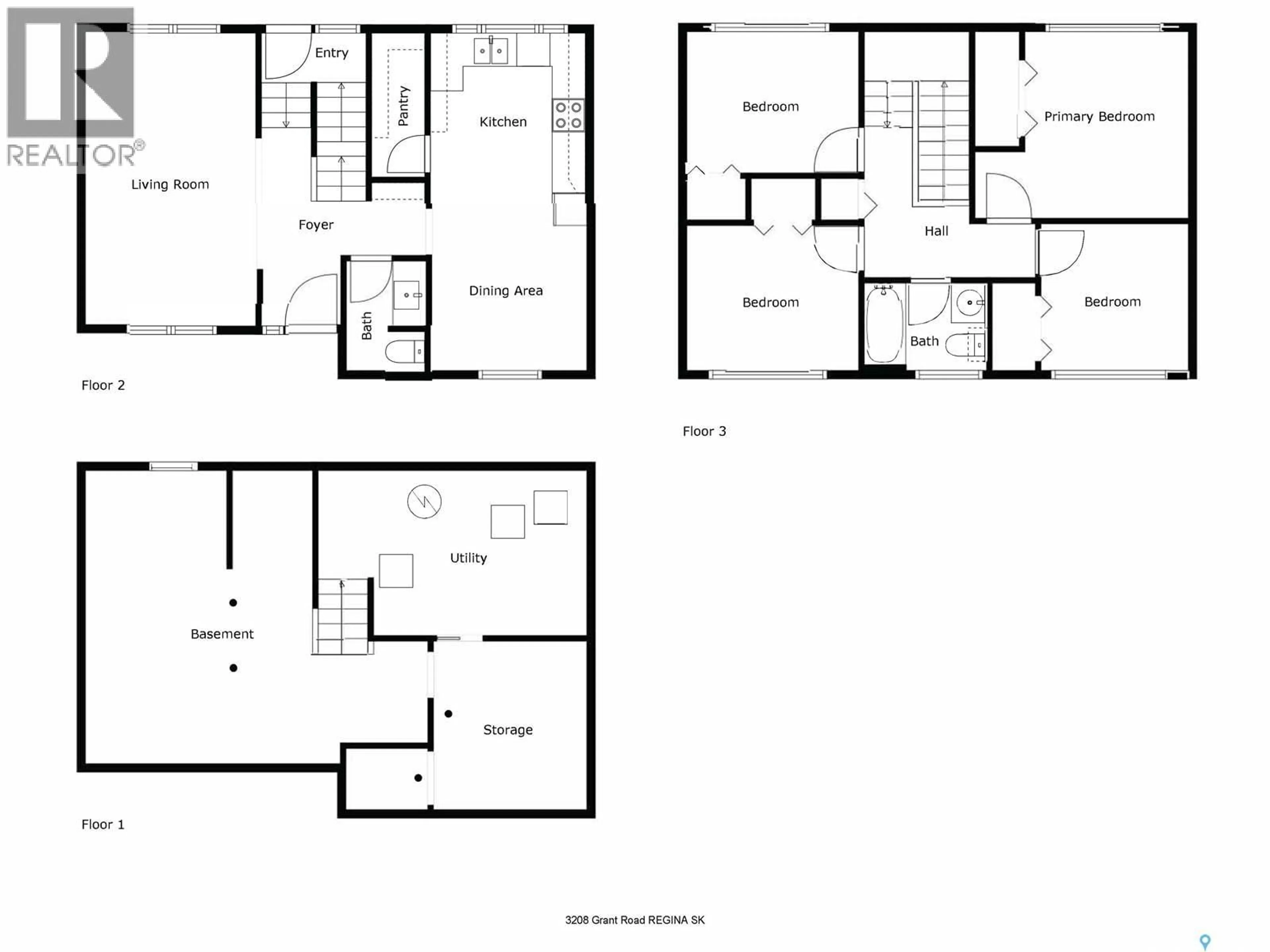 Floor plan for 3208 GRANT ROAD, Regina Saskatchewan S4S5H3