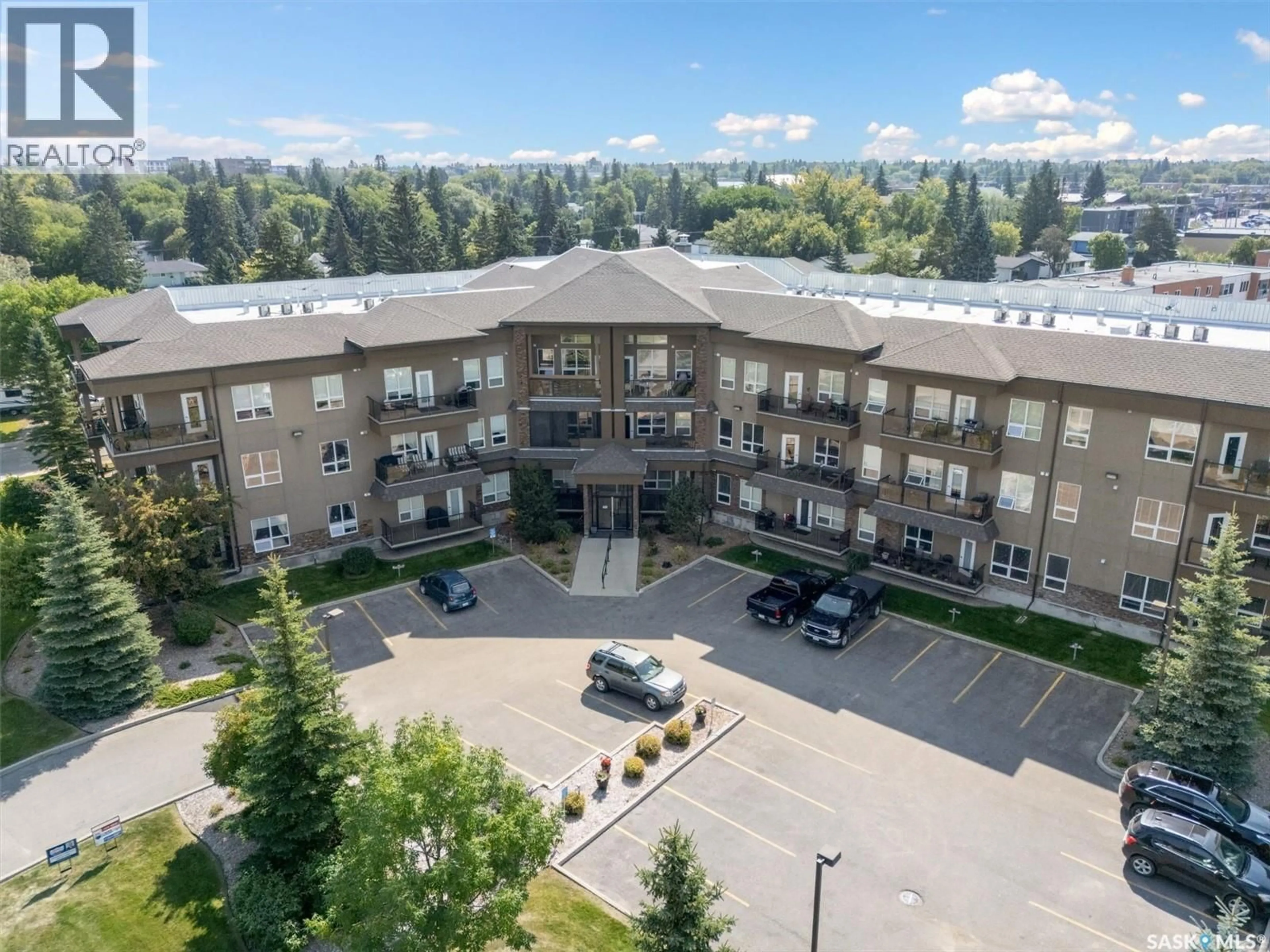 A pic from outside/outdoor area/front of a property/back of a property/a pic from drone, unknown for 203 - 2730 MAIN STREET, Saskatoon Saskatchewan S7H0M3