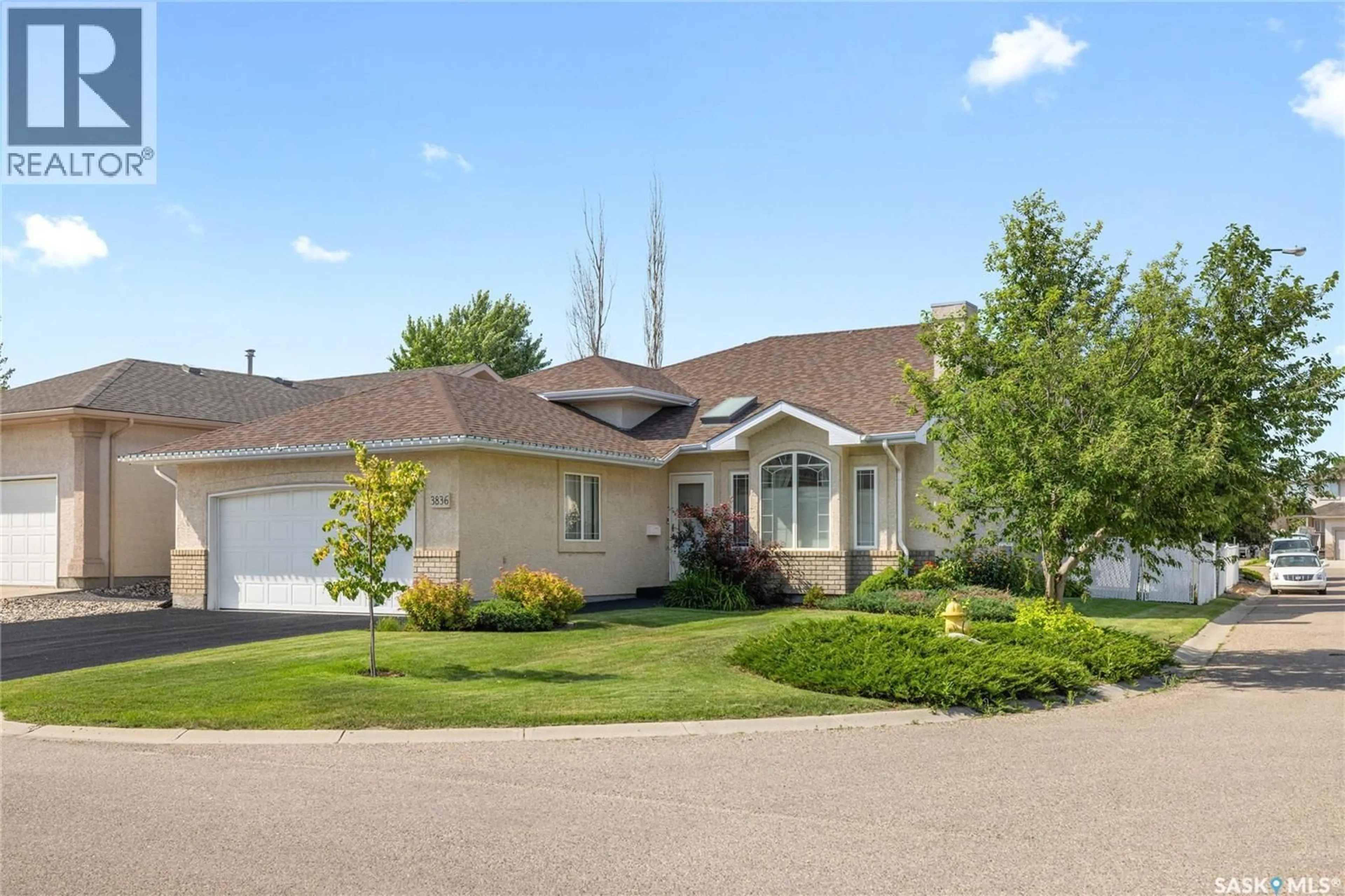 Home with vinyl exterior material, street for 3836 THAMES ROAD, Regina Saskatchewan S4V3A5