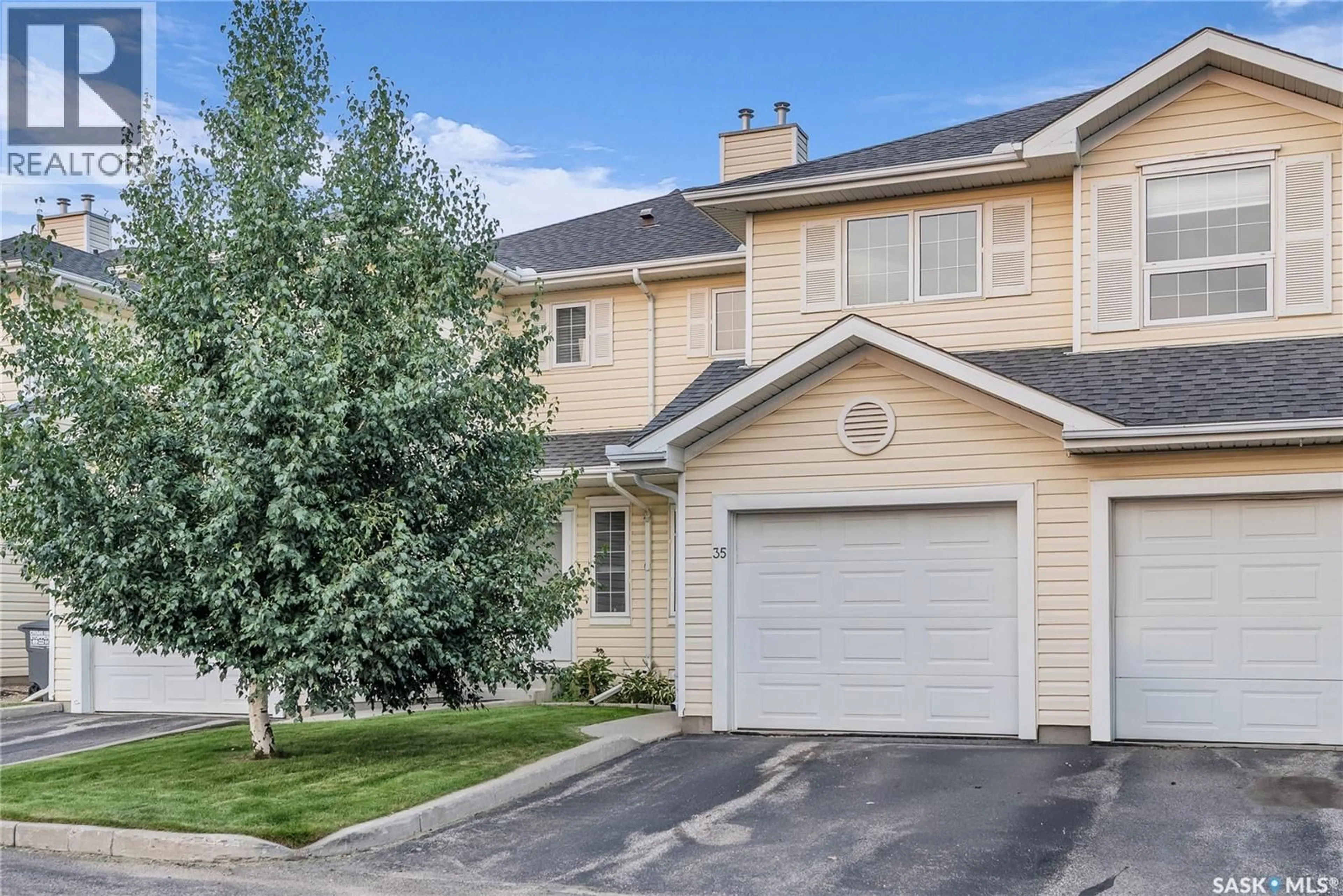 Home with vinyl exterior material, street for 35 111 FAIRBROTHER CRESCENT, Saskatoon Saskatchewan S7S0A3