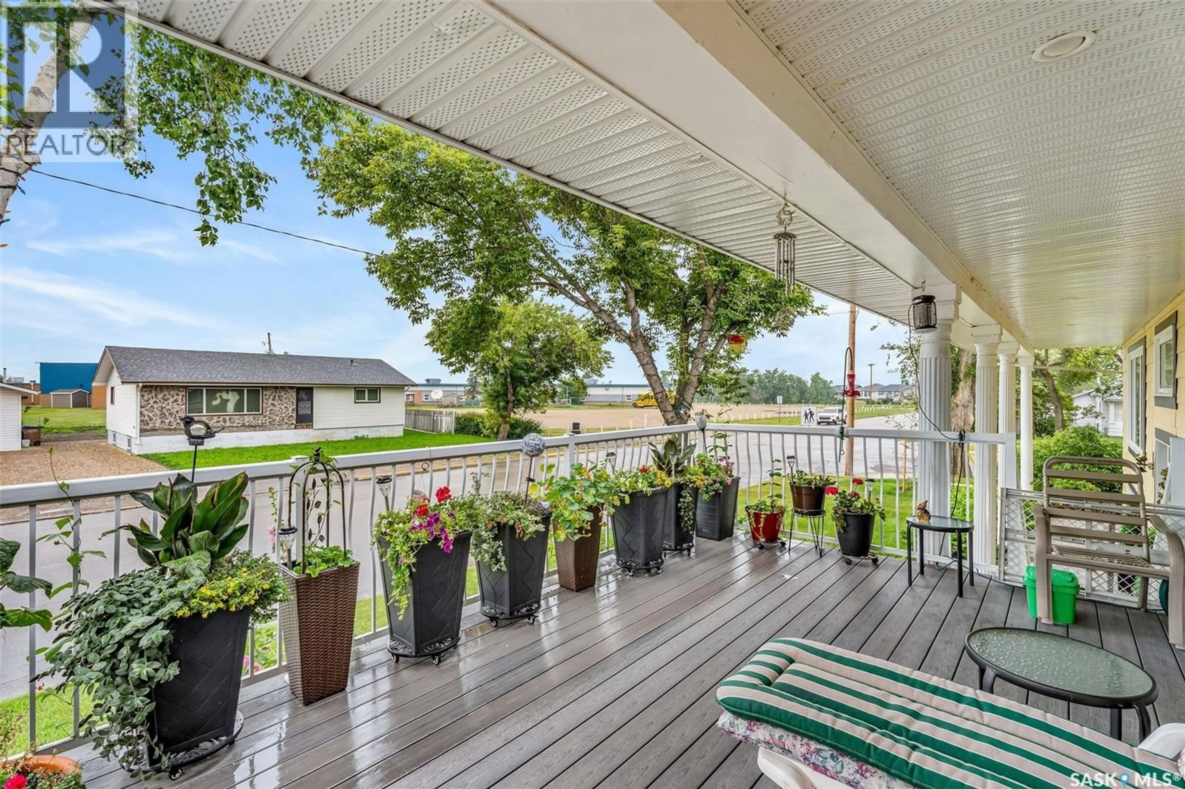 Patio, water/lake/river/ocean view for 100 BARTLETT AVENUE, Kinistino Saskatchewan S0J0H1