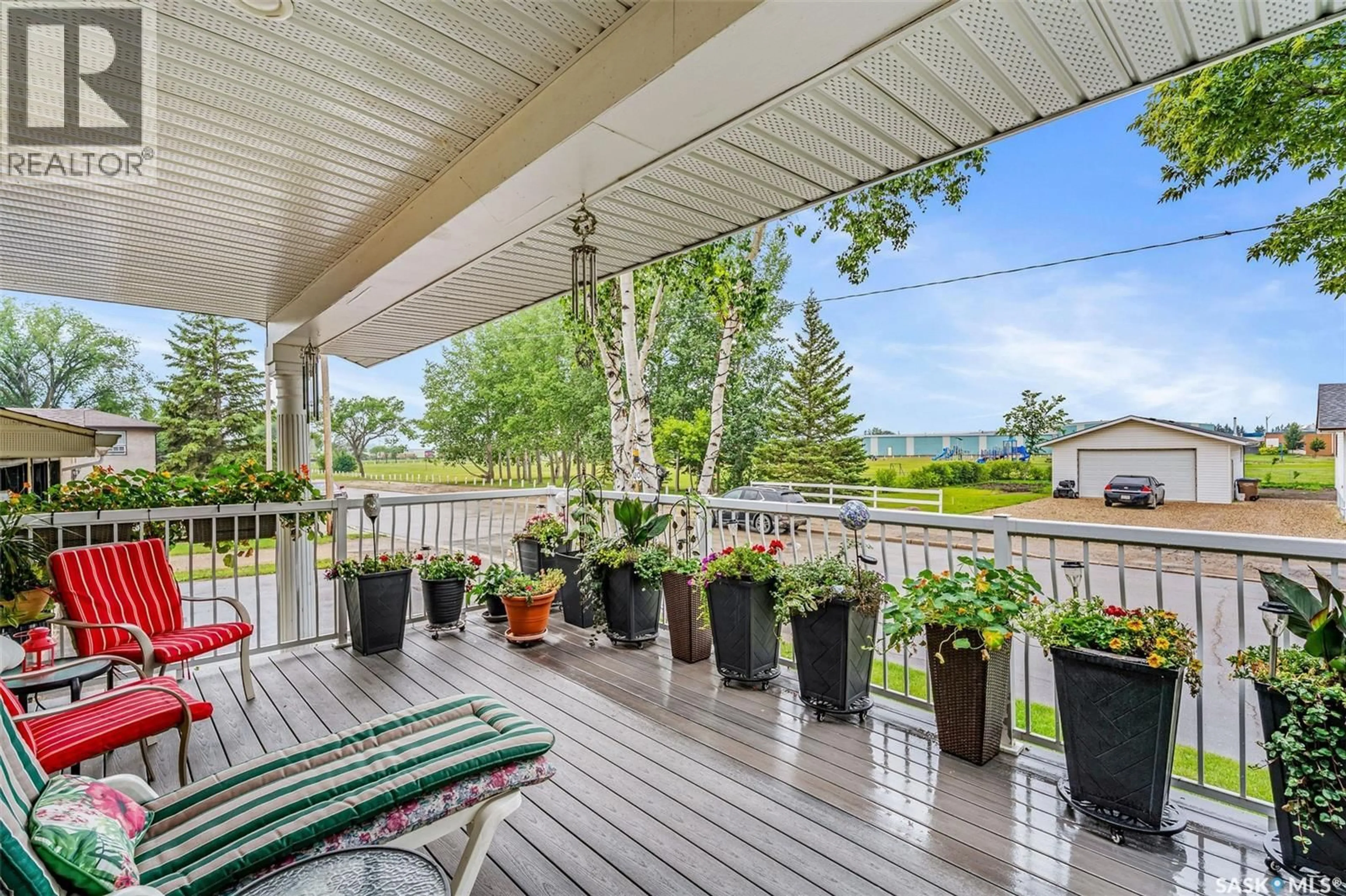 Patio, mountain view for 100 BARTLETT AVENUE, Kinistino Saskatchewan S0J0H1