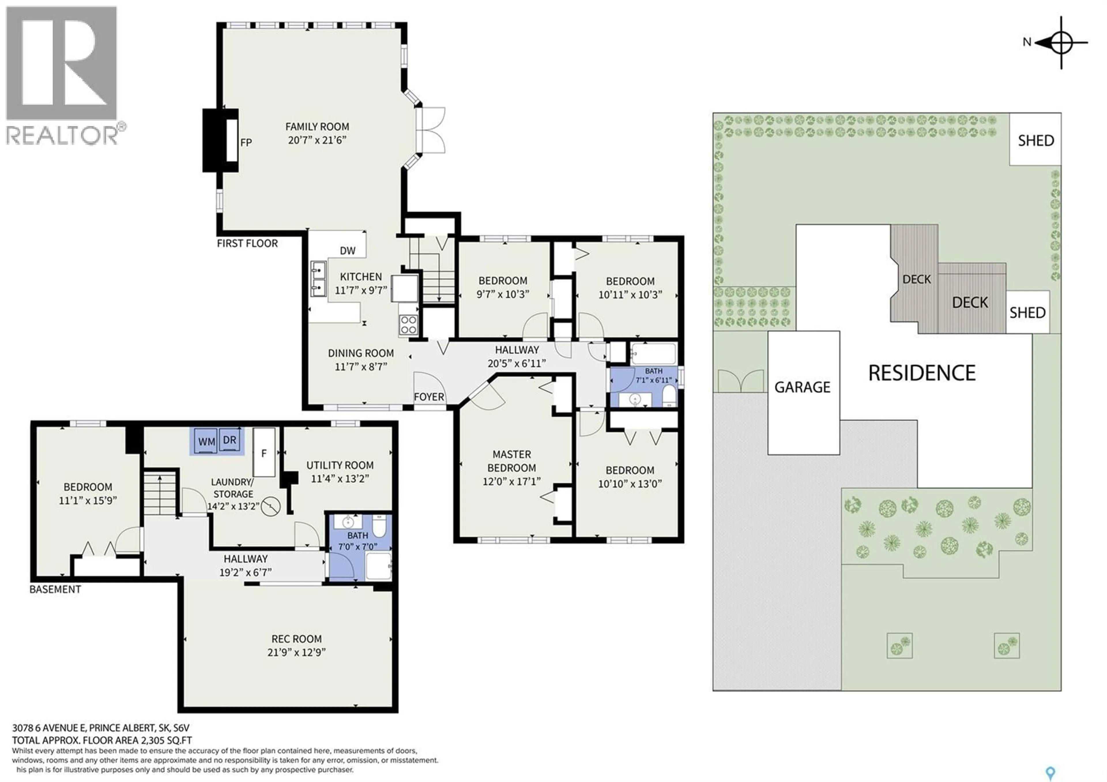 Floor plan for 3078 6TH AVENUE, Prince Albert Saskatchewan S6V5L8