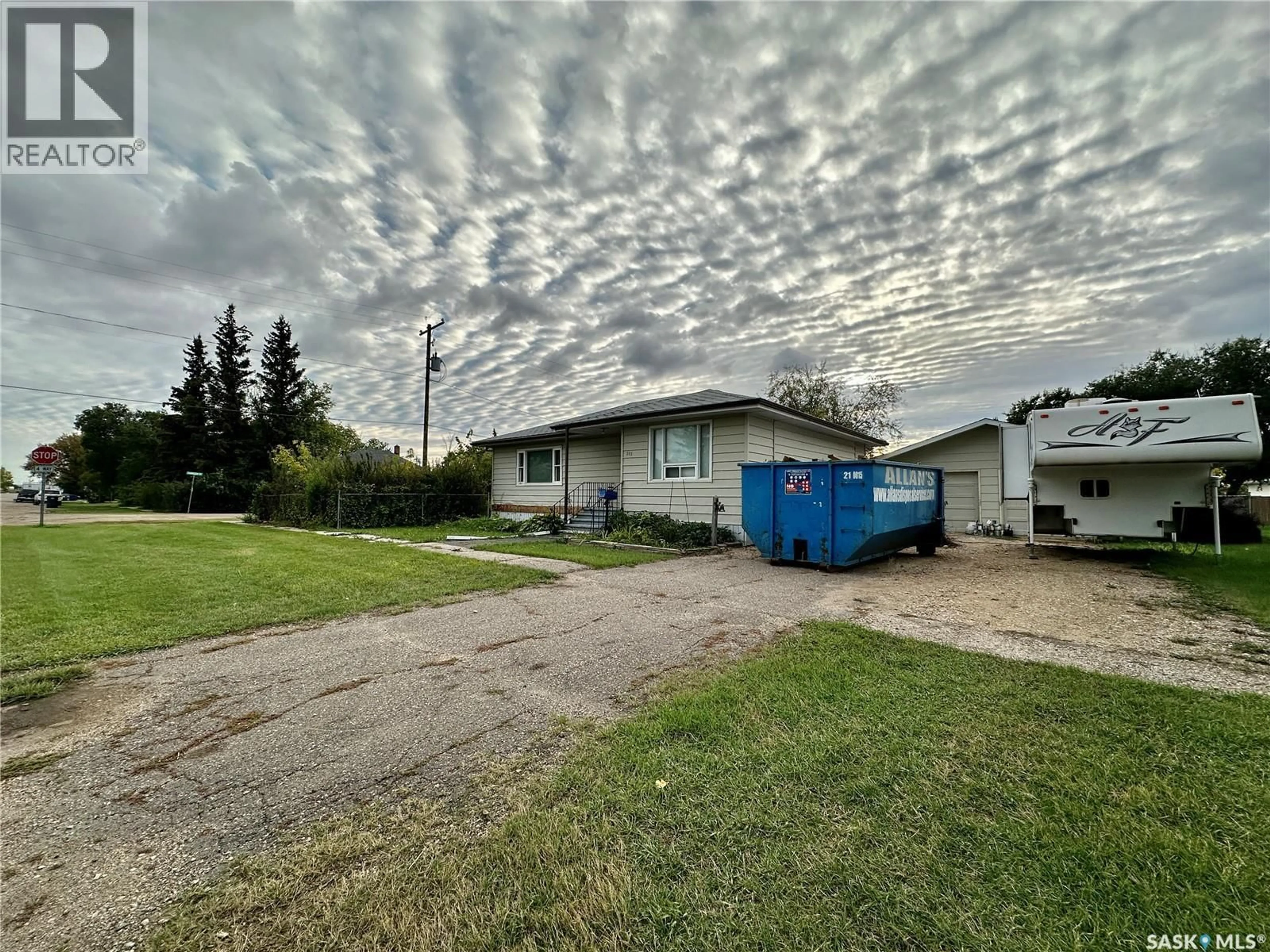 A pic from outside/outdoor area/front of a property/back of a property/a pic from drone, street for 302 4TH AVENUE, Aberdeen Saskatchewan S0K0A0