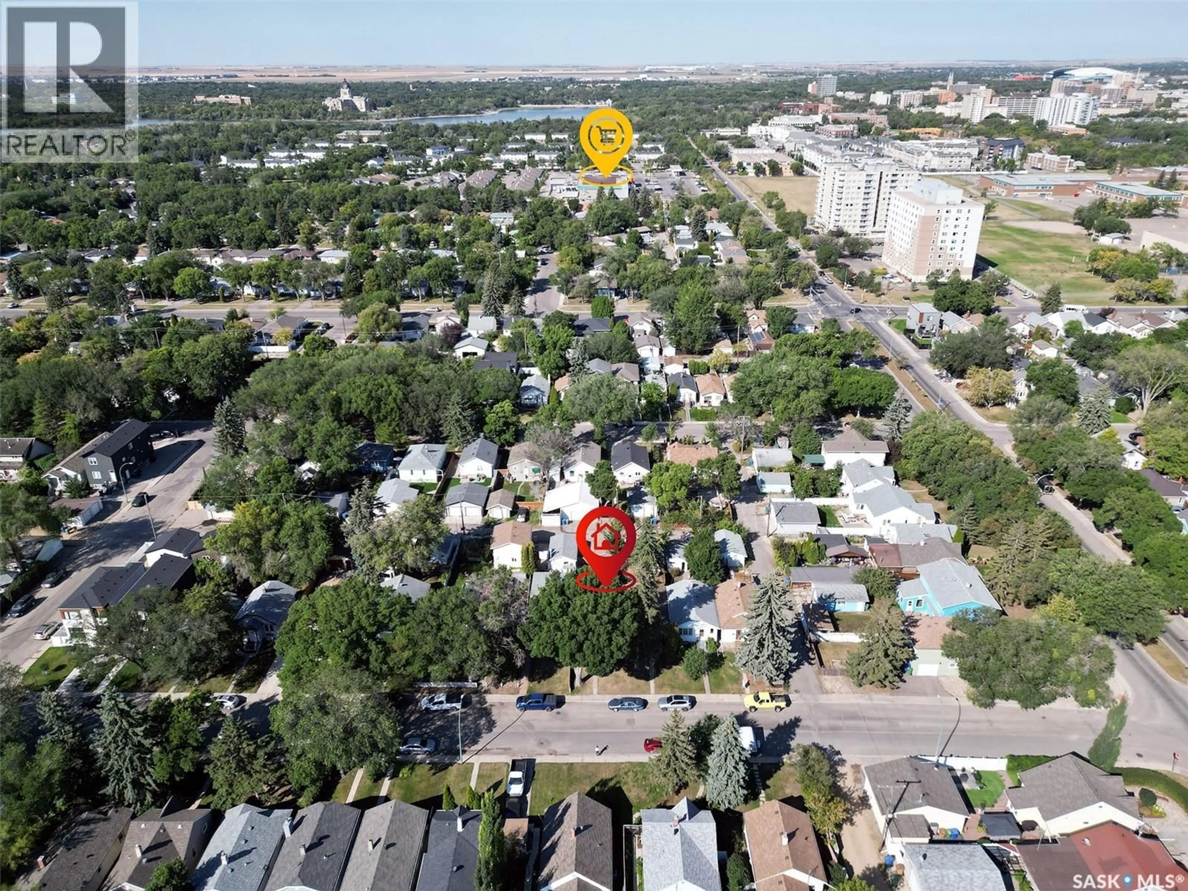 A pic from outside/outdoor area/front of a property/back of a property/a pic from drone, street for 2634 ATKINSON STREET, Regina Saskatchewan S4N3X9