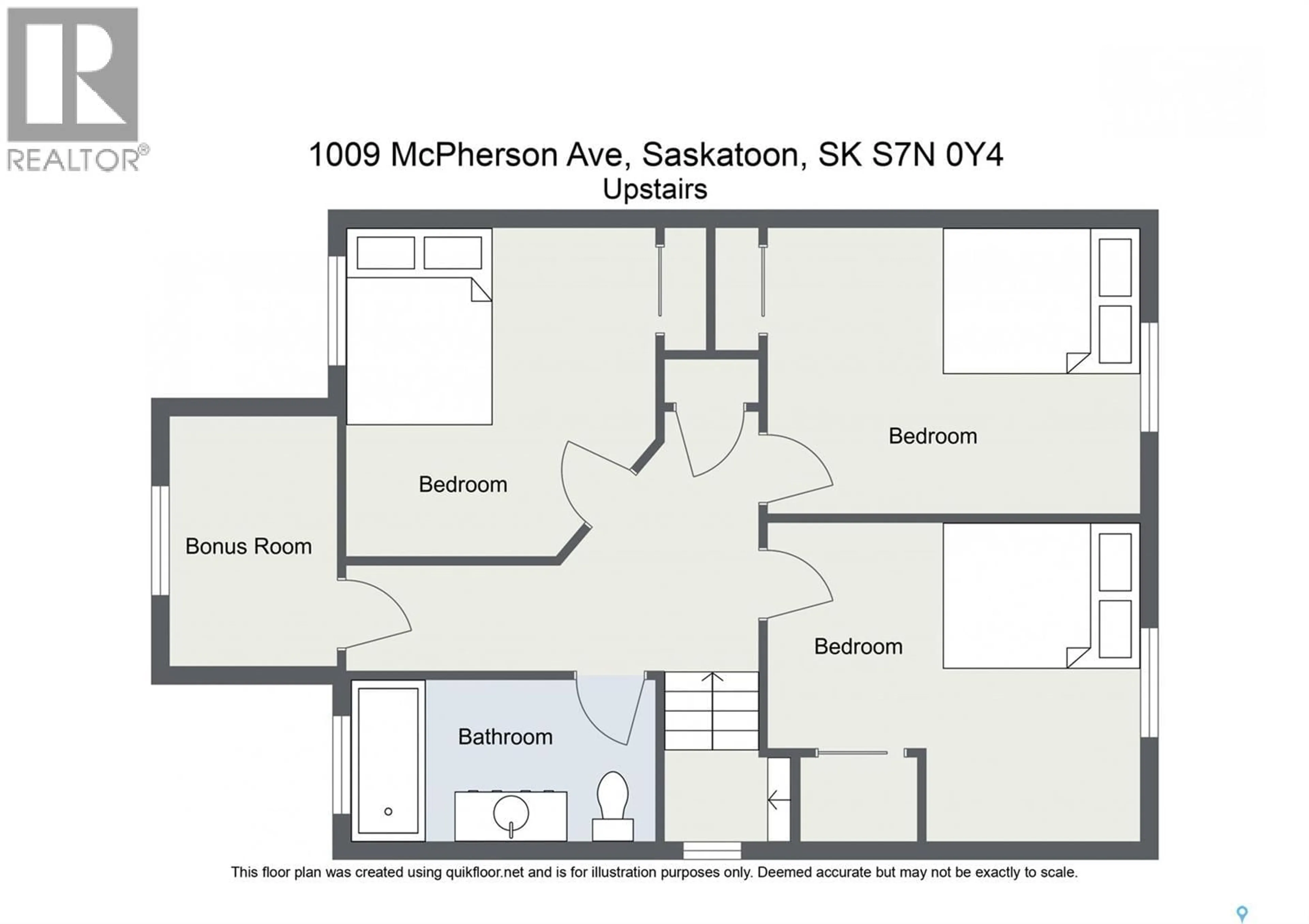 Floor plan for 1009 MCPHERSON AVENUE, Saskatoon Saskatchewan S7N0Y4