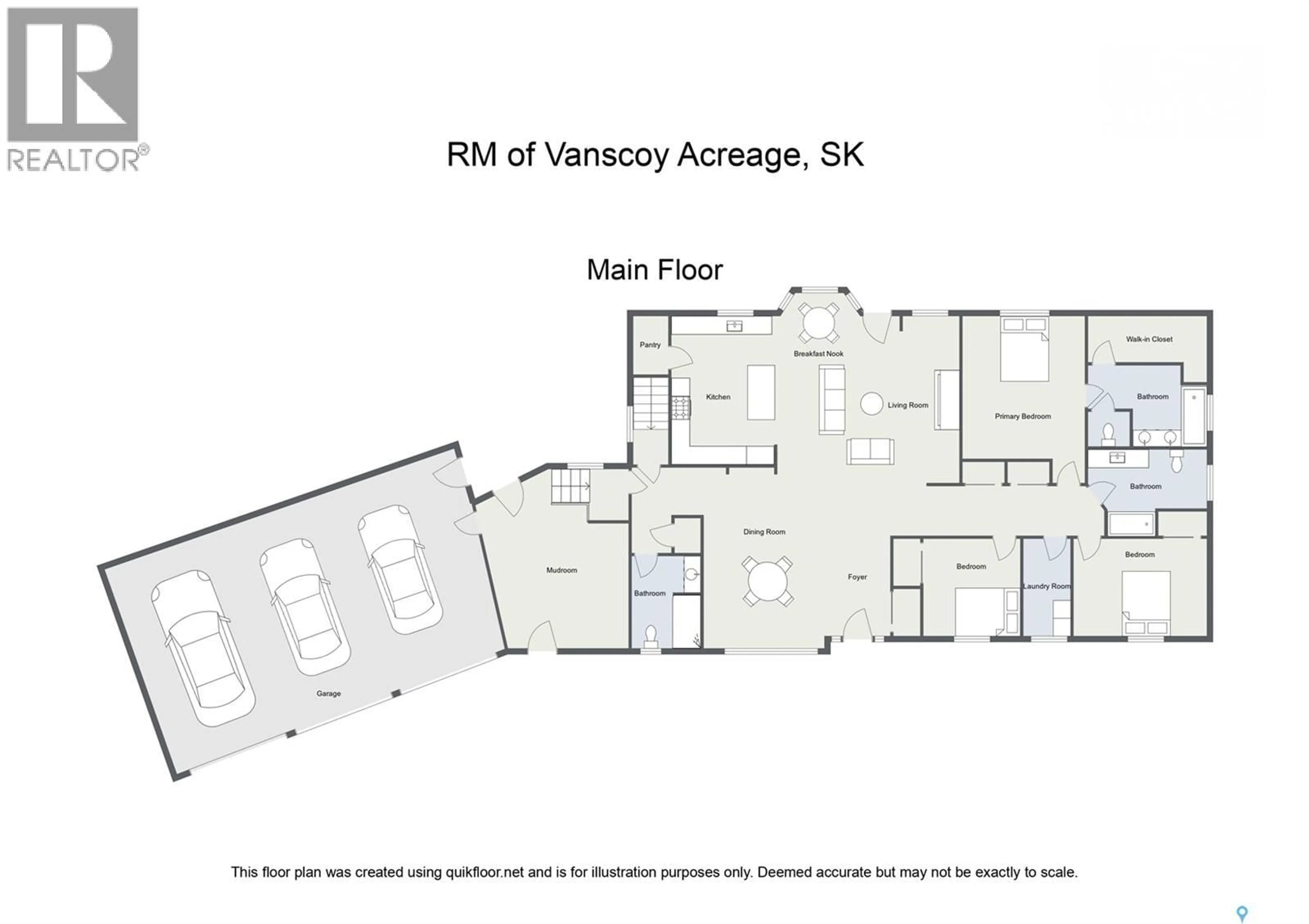 Floor plan for WIEBE ACREAGE, Vanscoy Rm No. 345 Saskatchewan S0L3J0