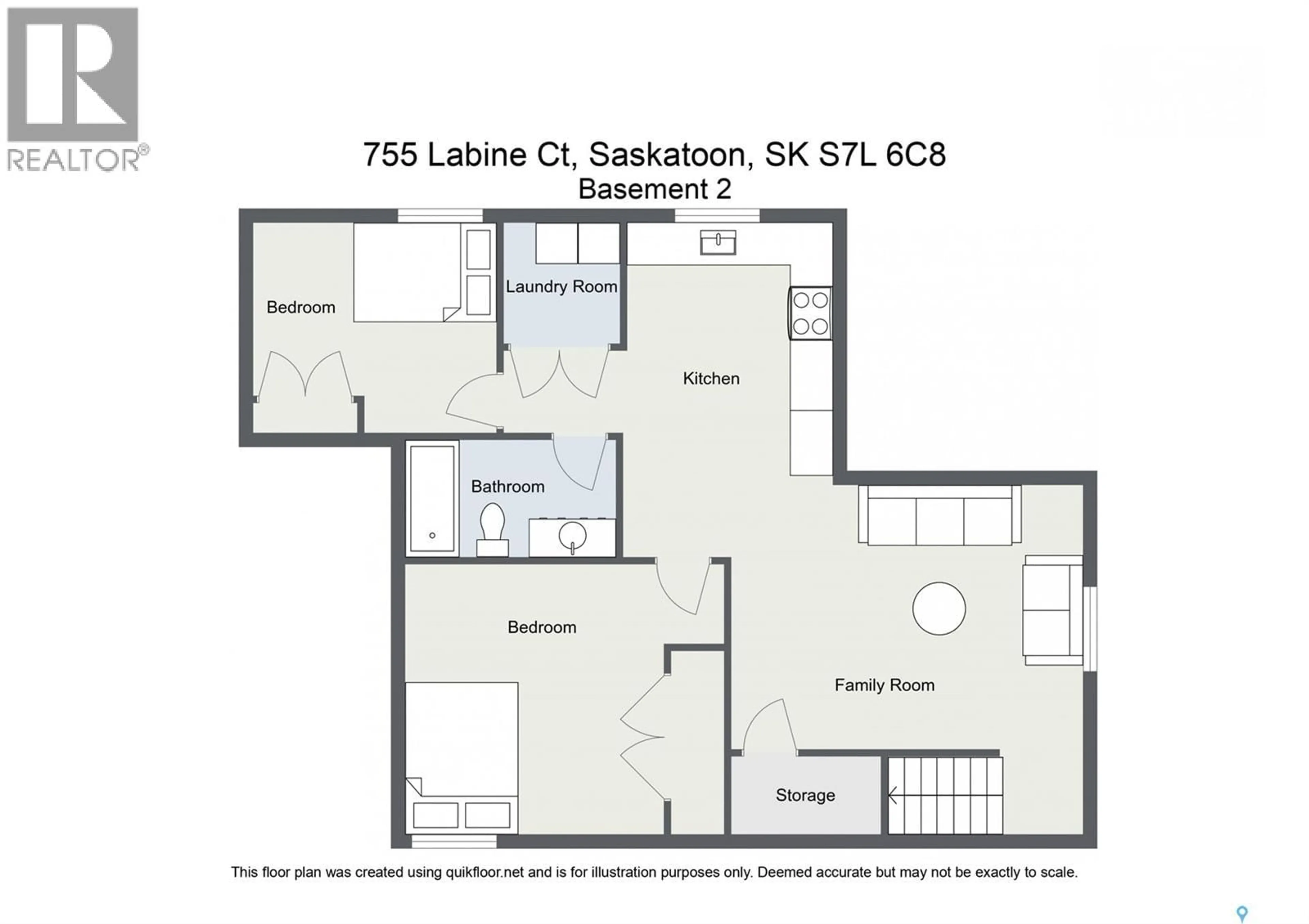 Floor plan for 755 LABINE COURT, Saskatoon Saskatchewan S7L6C8