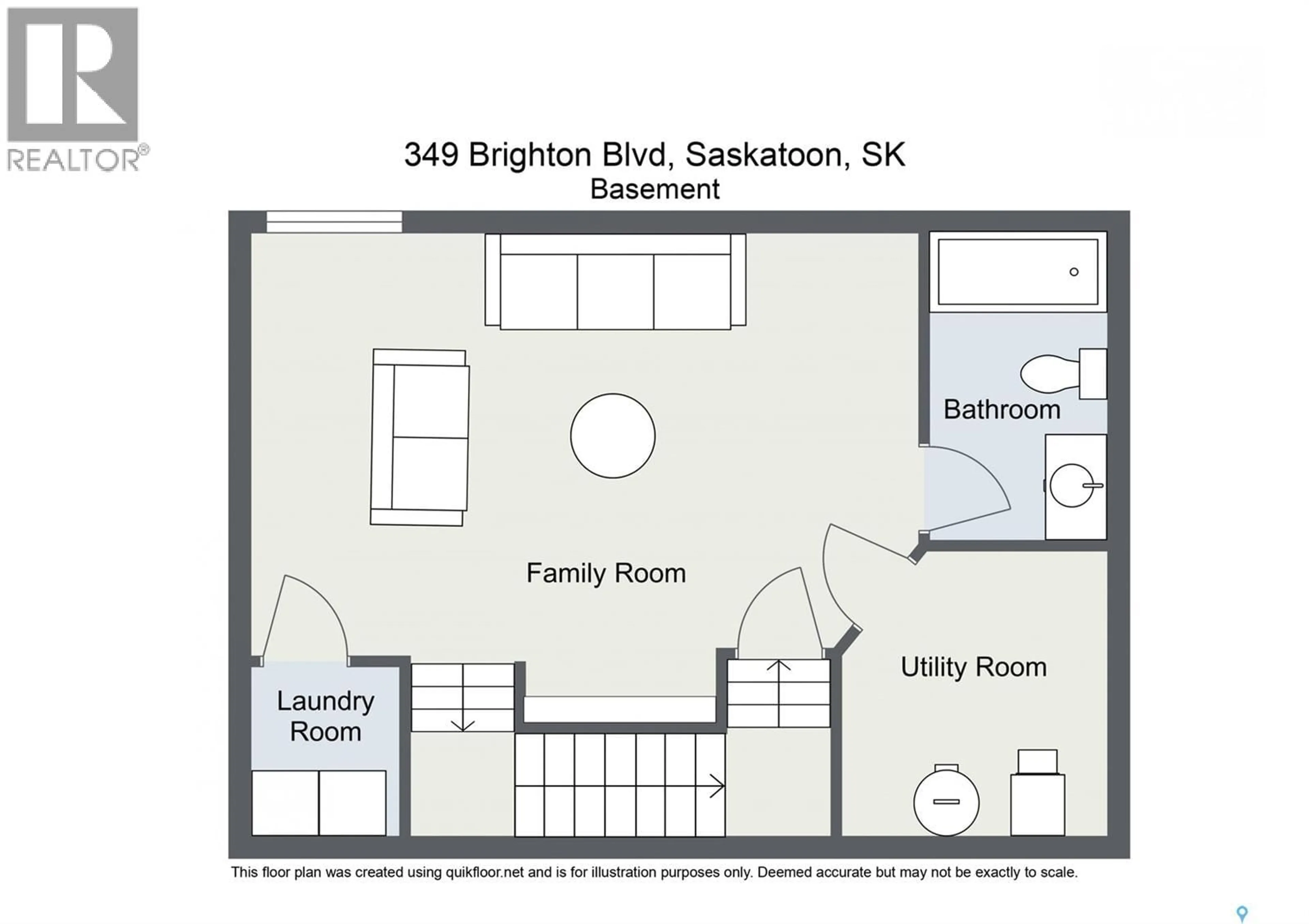 Floor plan for 349 BRIGHTON BOULEVARD, Saskatoon Saskatchewan S7V0R5