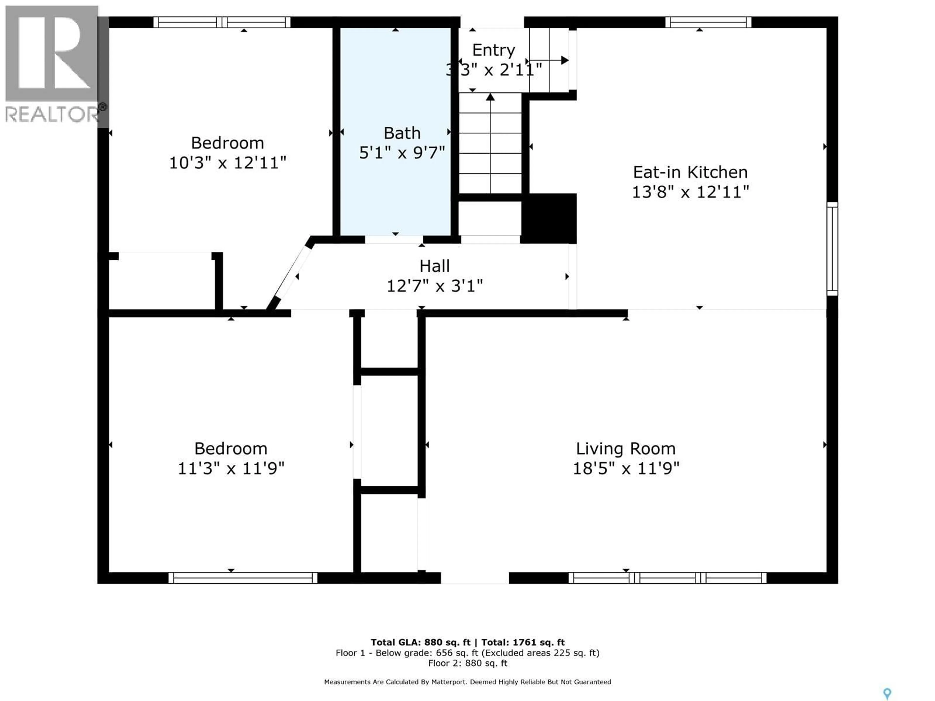 Floor plan for 302 M AVENUE, Saskatoon Saskatchewan S7L2S5