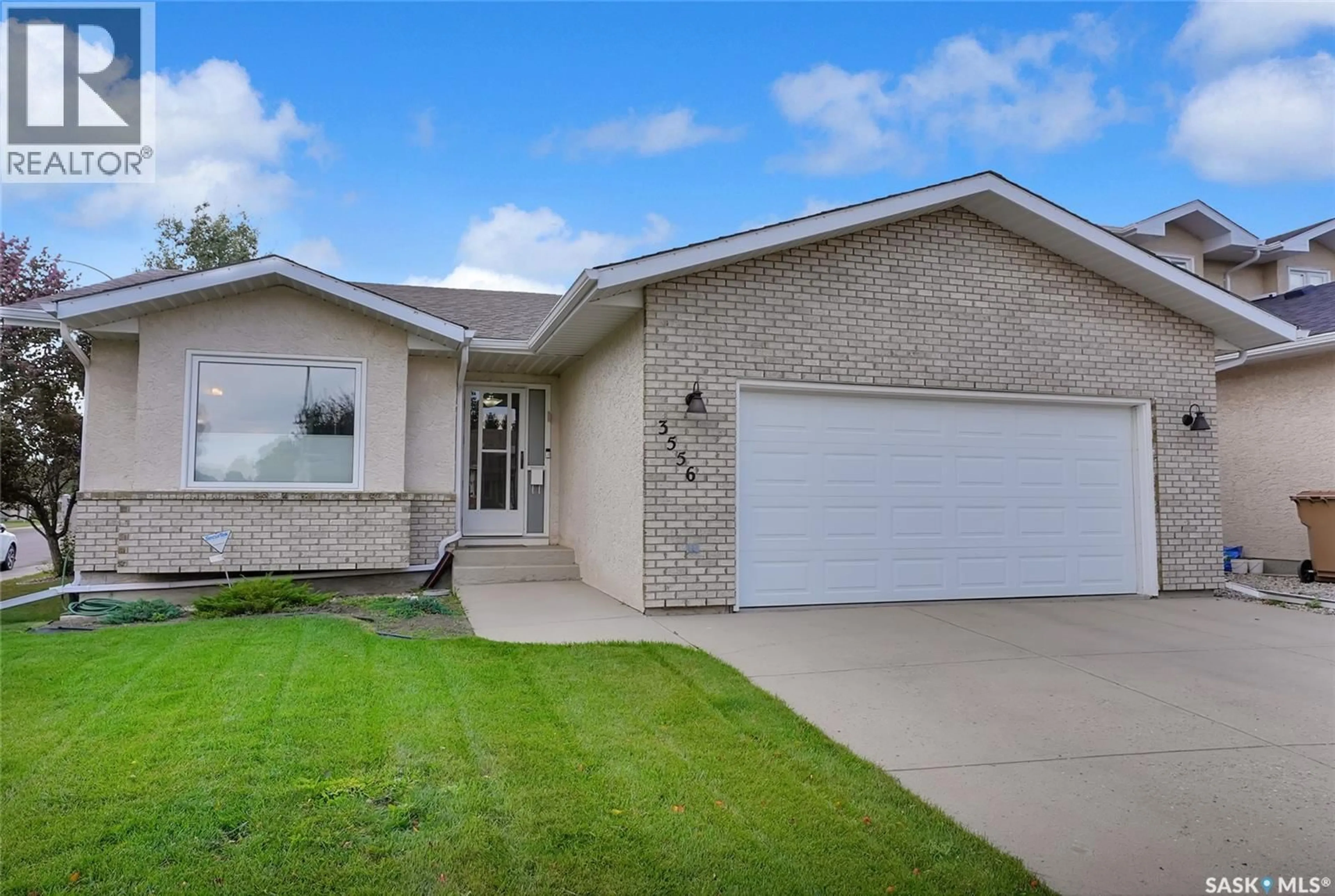 Home with brick exterior material, street for 3556 ALMOND GROVE, Regina Saskatchewan S4V2R2