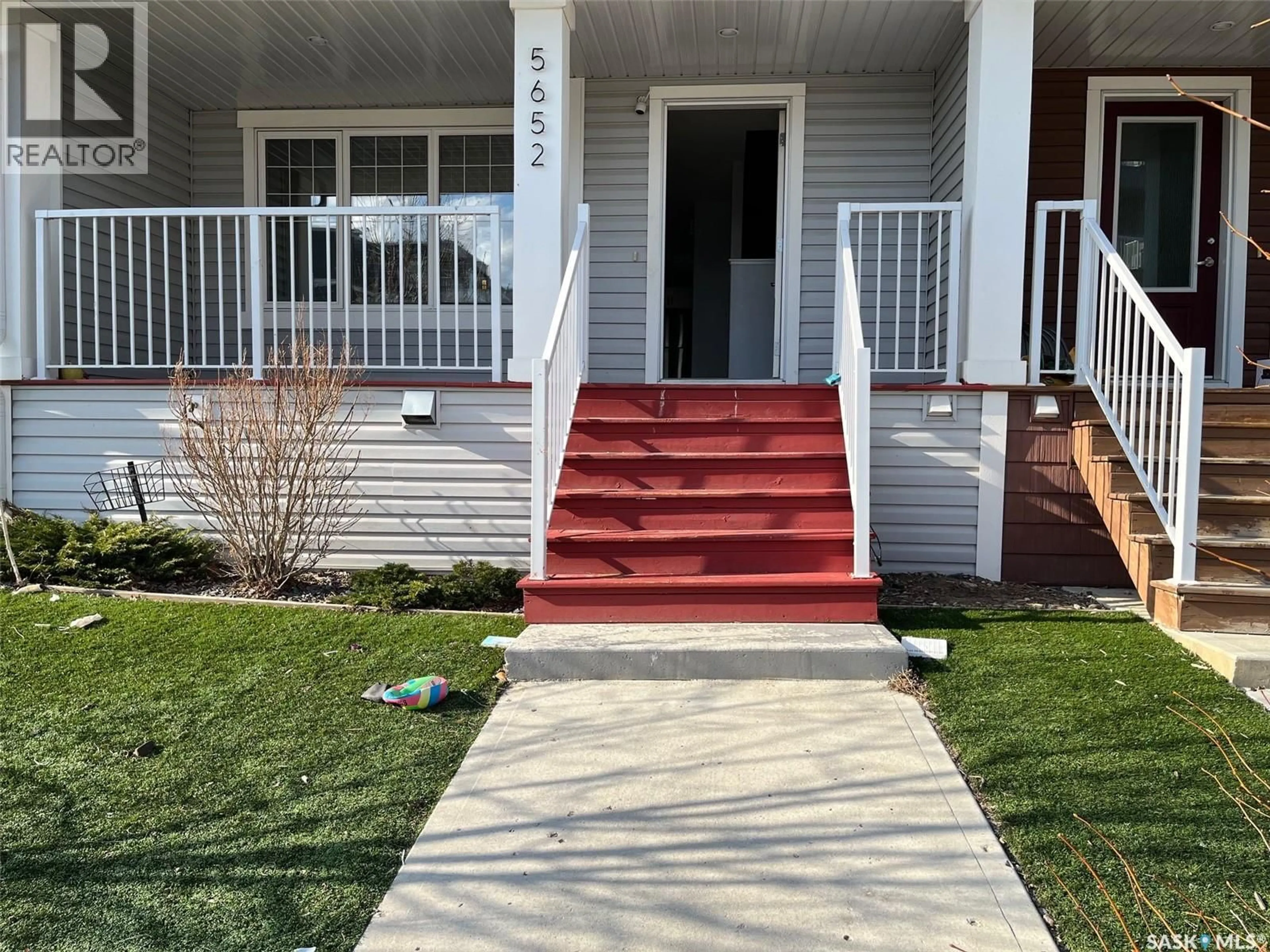 Home with vinyl exterior material, street for 5652 PREFONTAINE AVENUE, Regina Saskatchewan S4W0M8