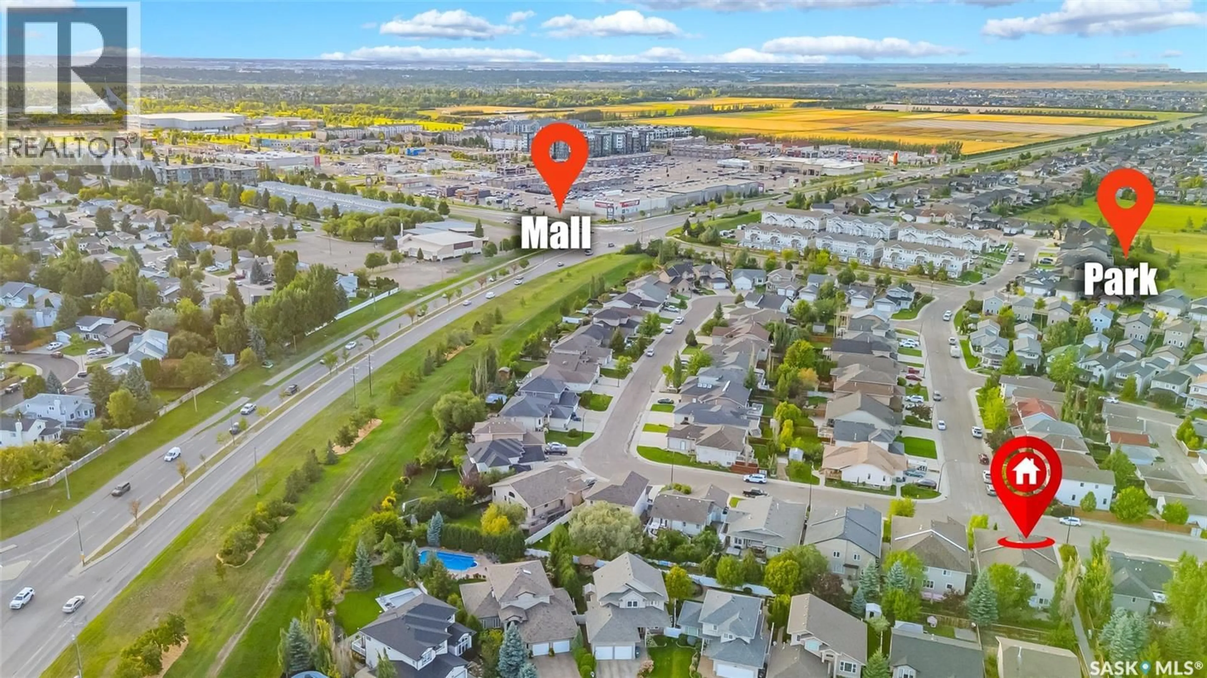 A pic from outside/outdoor area/front of a property/back of a property/a pic from drone, street for 310 MAGUIRE COURT, Saskatoon Saskatchewan S7N1A6