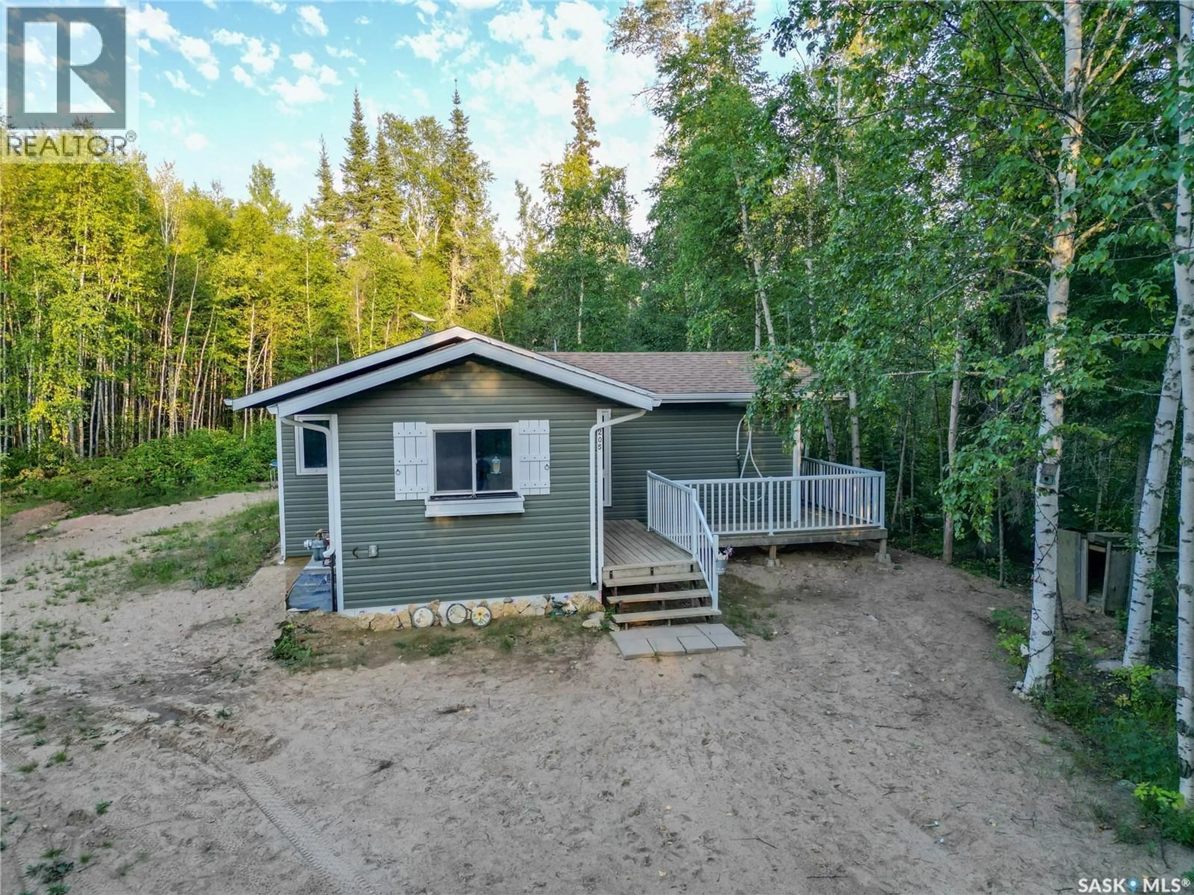 A pic from outside/outdoor area/front of a property/back of a property/a pic from drone, unknown for 305 MAHIGAN CRESCENT, Northern Admin District Saskatchewan S0J3G0