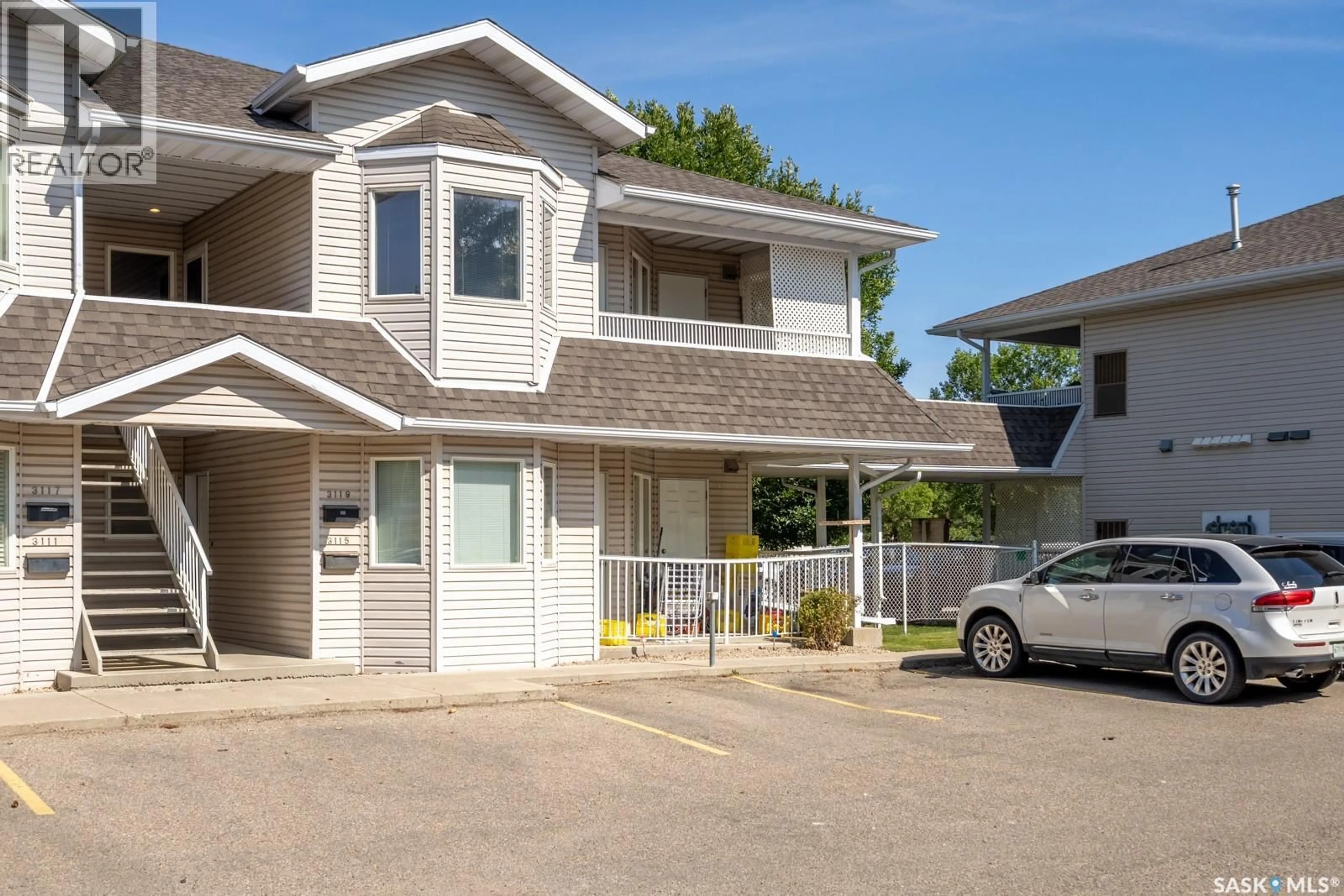 Home with vinyl exterior material, street for 3119 TRUESDALE DRIVE, Regina Saskatchewan S4V2P6