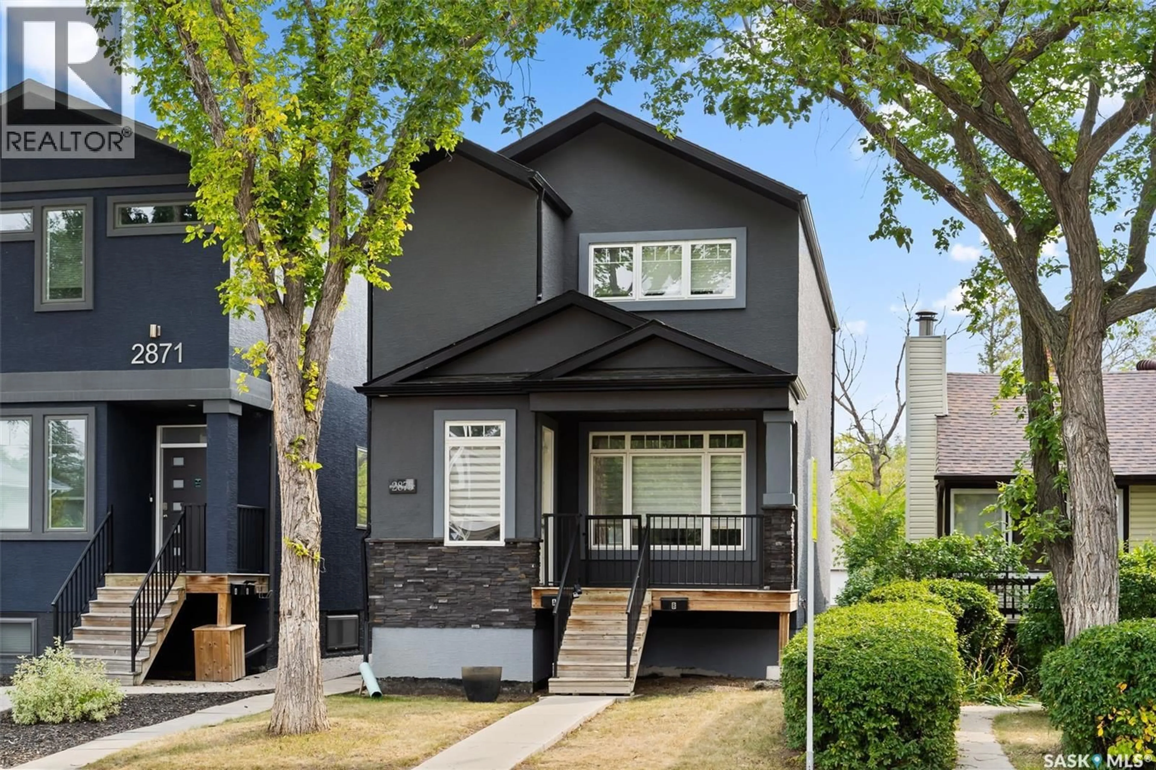Home with vinyl exterior material, street for 2875 GARNET STREET, Regina Saskatchewan S4S1X1