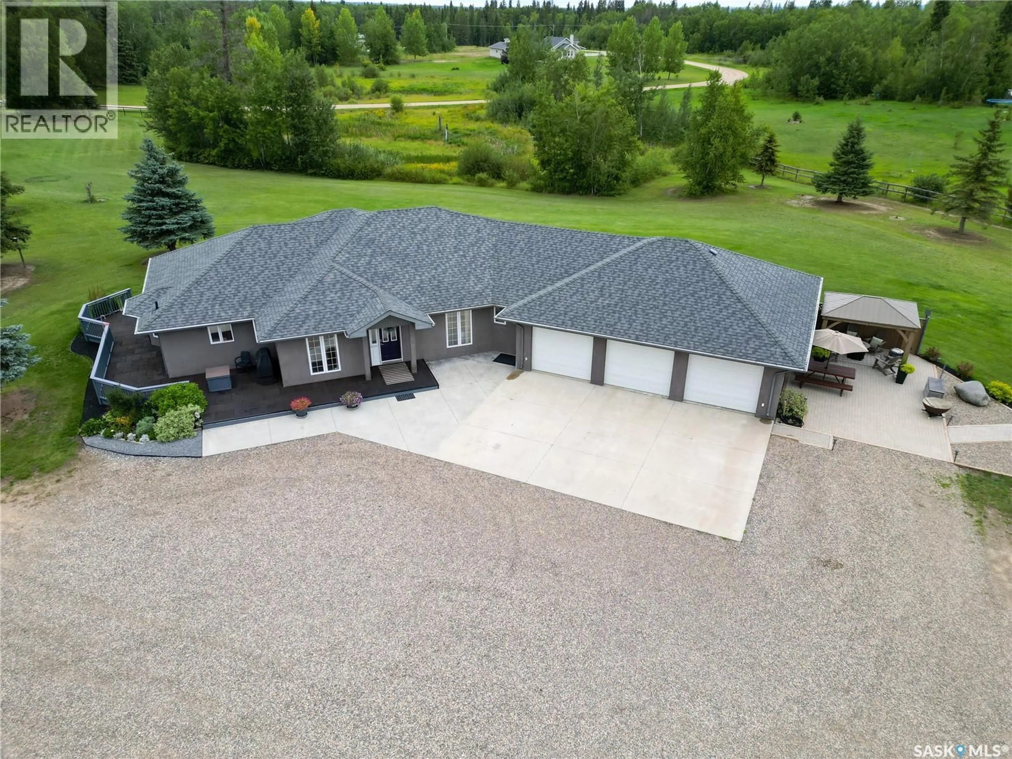 A pic from outside/outdoor area/front of a property/back of a property/a pic from drone, unknown for 350 RIDGEWAY ROAD, Christopher Lake Saskatchewan S0J0N0