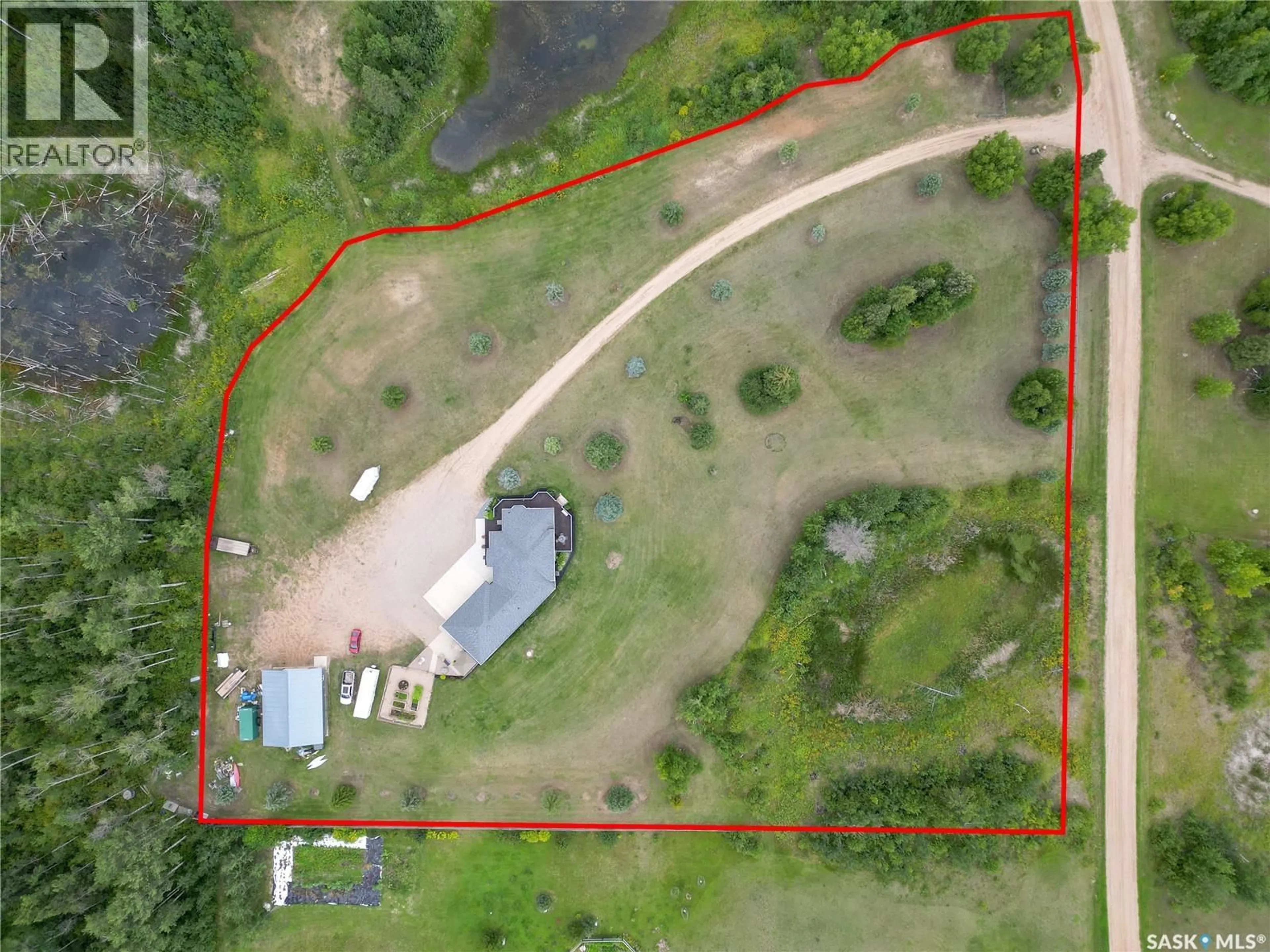 A pic from outside/outdoor area/front of a property/back of a property/a pic from drone, building for 350 RIDGEWAY ROAD, Christopher Lake Saskatchewan S0J0N0