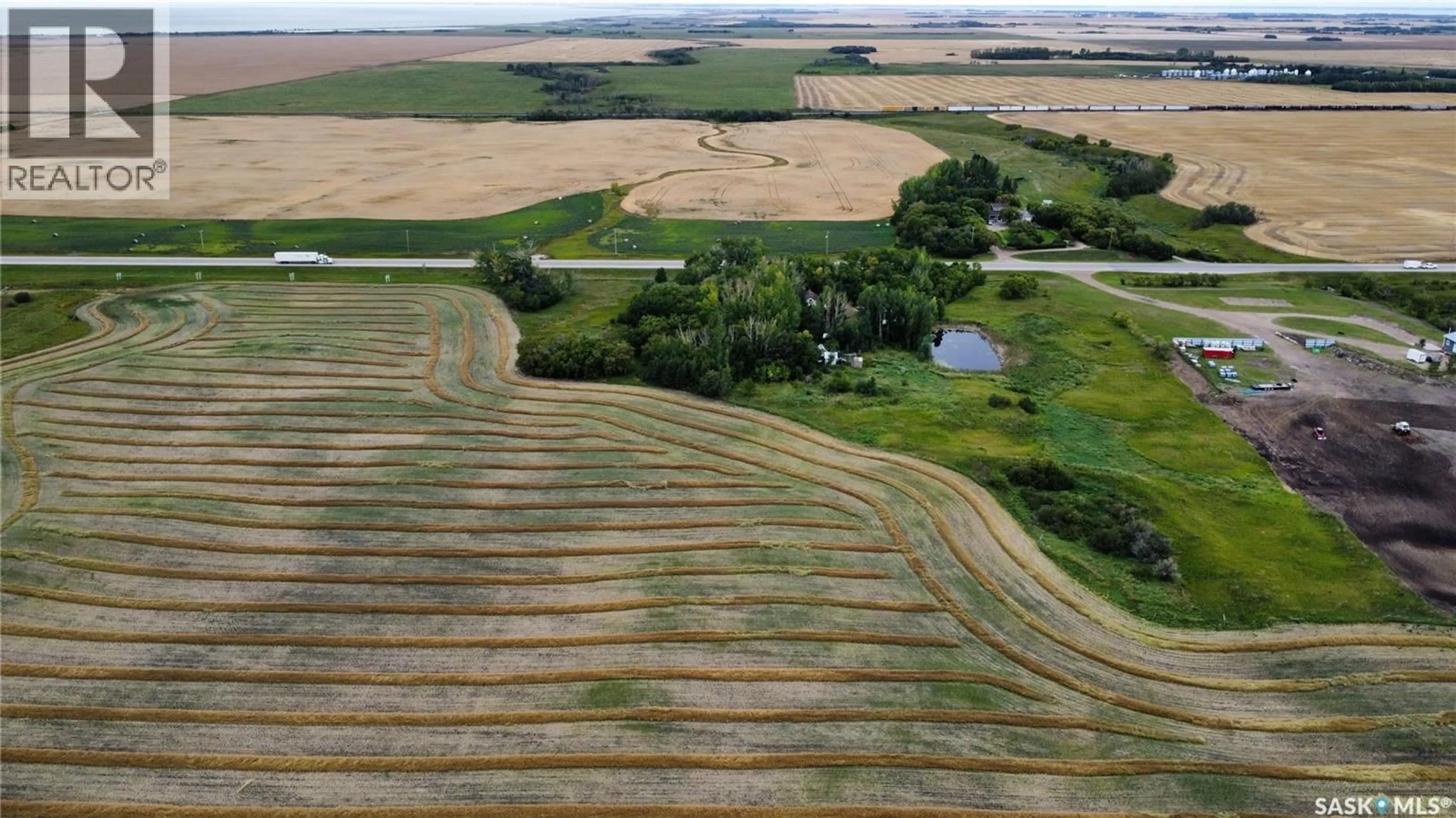 A pic from outside/outdoor area/front of a property/back of a property/a pic from drone, water/lake/river/ocean view for WYNYARD ACREAGE, Big Quill Rm No. 308 Saskatchewan S0A4T0